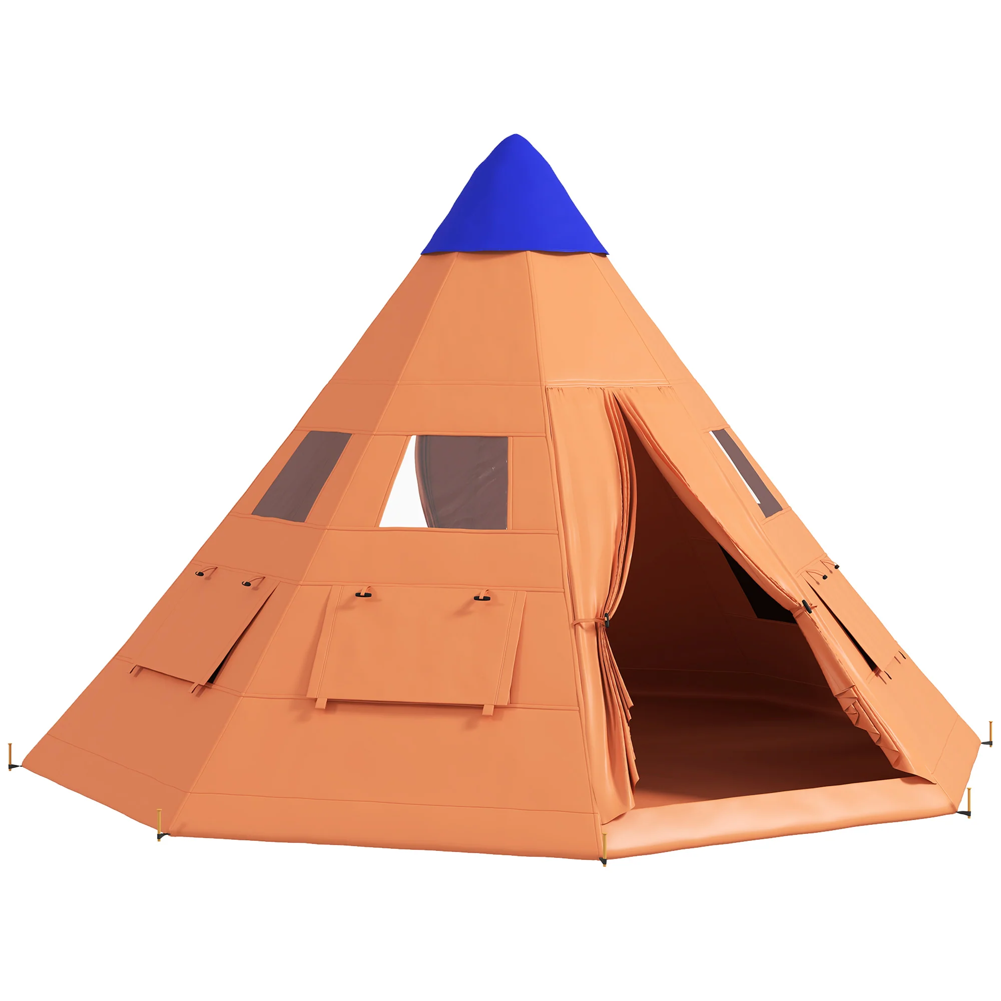 Outsunny 6-7 Person Large Family Party Camping Tent W/ Carrying Bag - Image 10