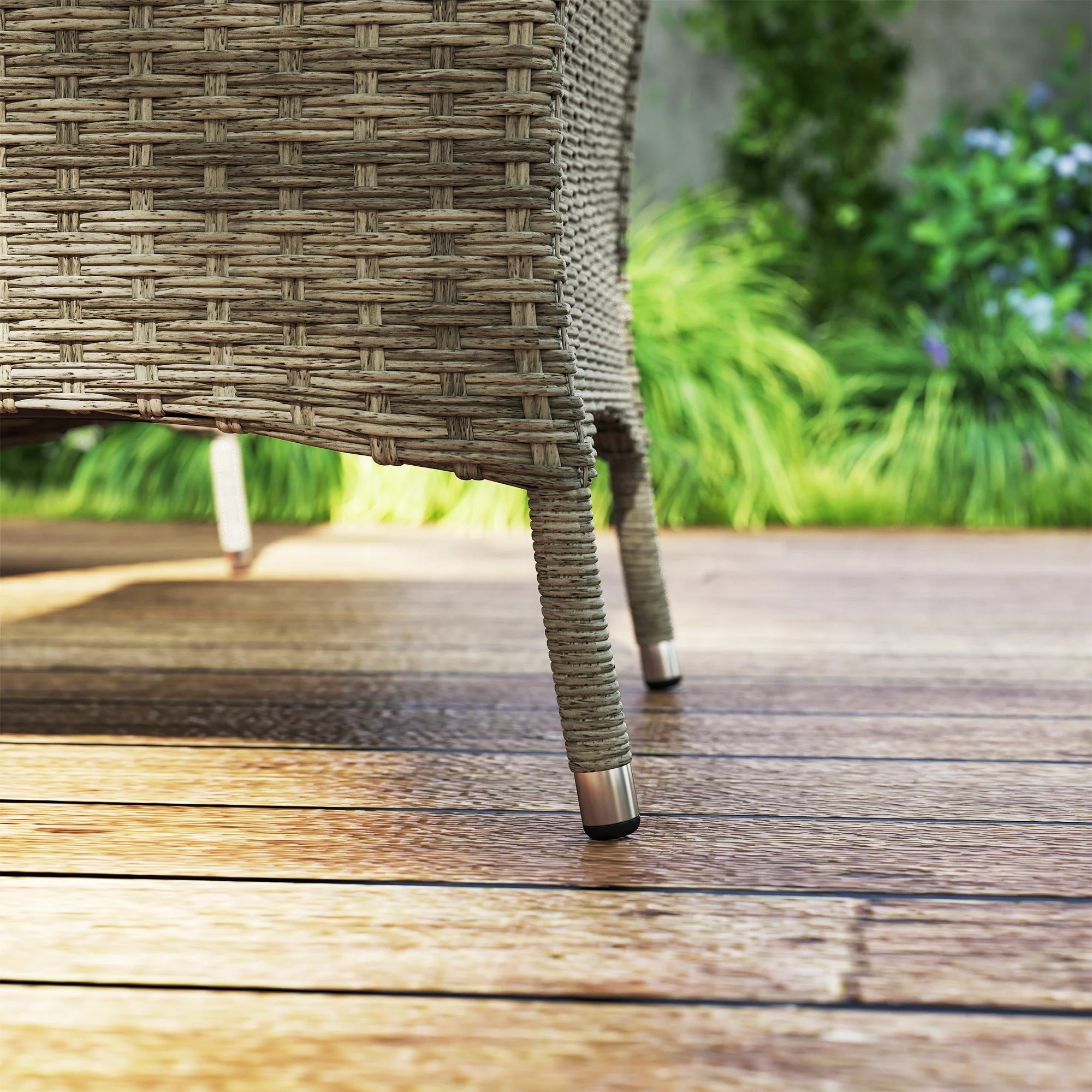 Outsunny 6 Seater Rattan Outdoor Dining Set With Cushions - Image 18