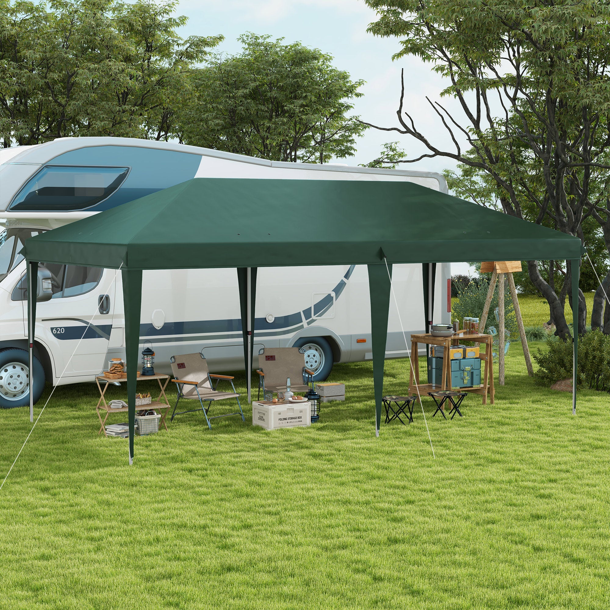 Outsunny 6 X 3(m) Pop Up Gazebo Patio Party Event Heavy Duty Canopy - Image 2
