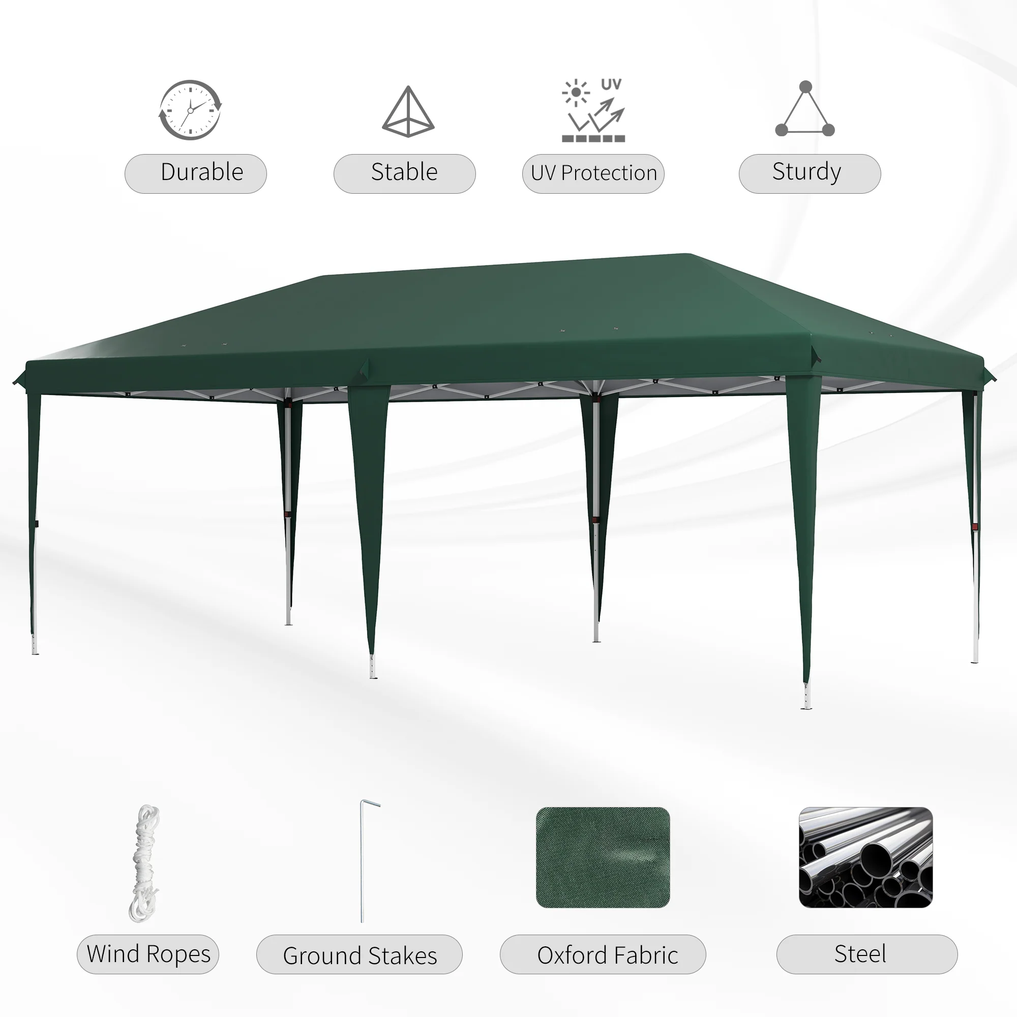 Outsunny 6 X 3(m) Pop Up Gazebo Patio Party Event Heavy Duty Canopy - Image 6