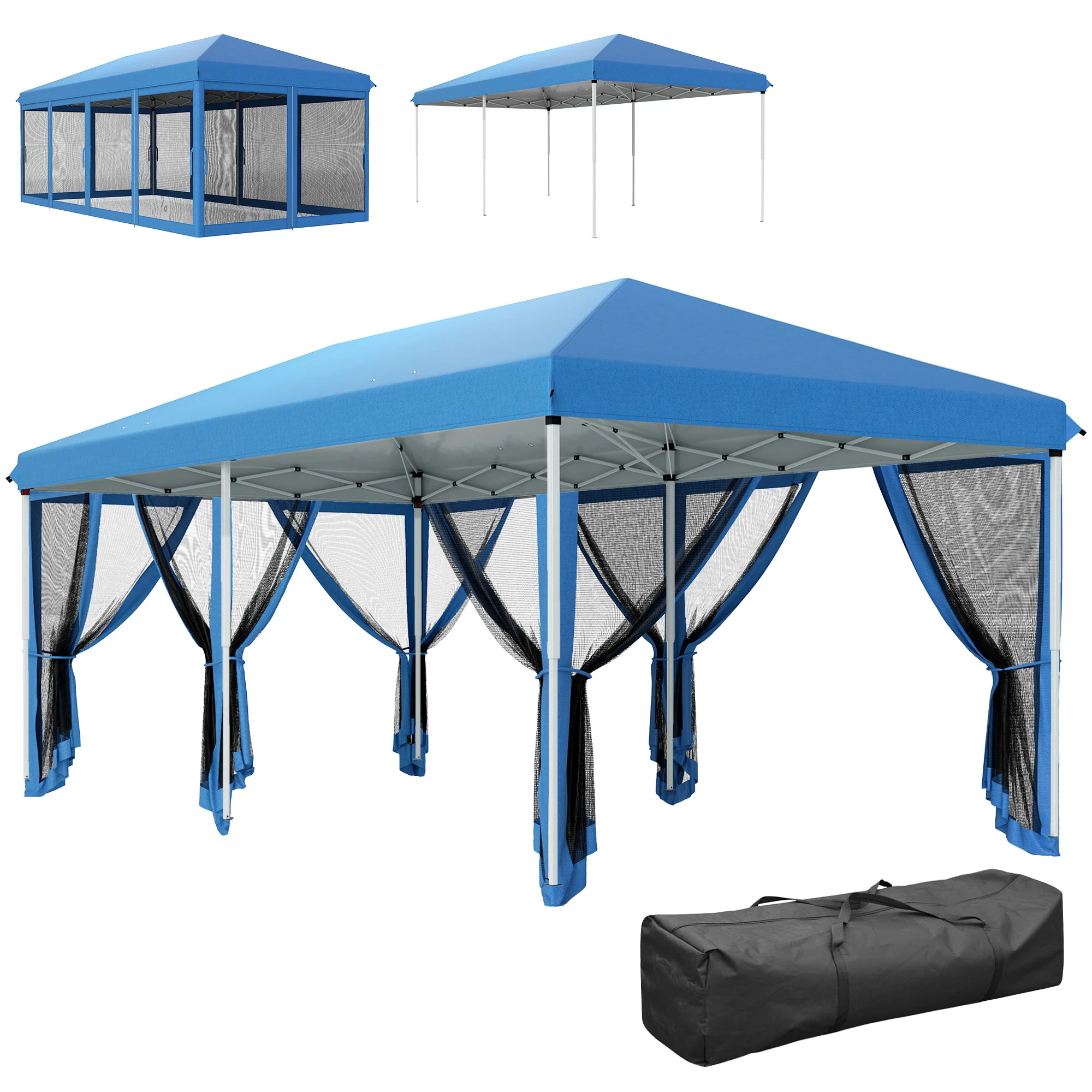 Outsunny 6 X 3(m) Pop Up Party Tent Canopy With 6 Removable Sidewalls - Image 10