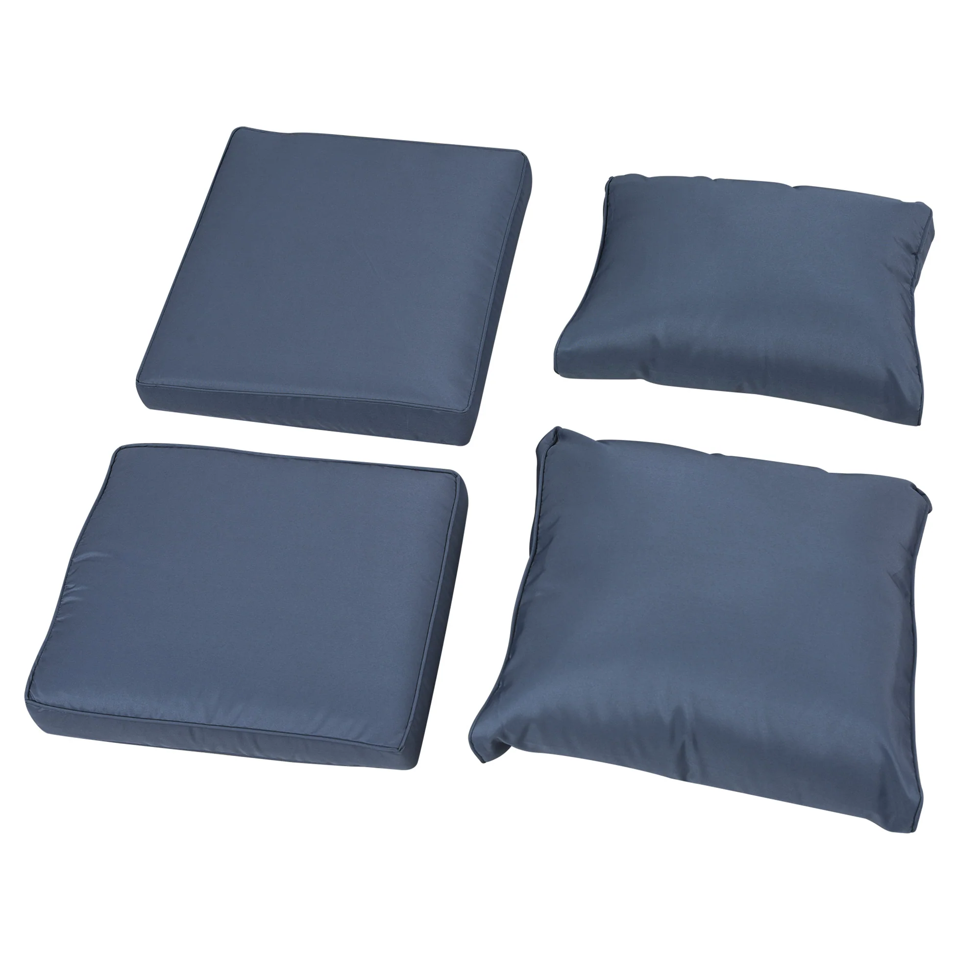 Outsunny 6pc Padded Outdoor Rattan Wicker 3-Seat Sofa Recliner Footstool Table - Image 8