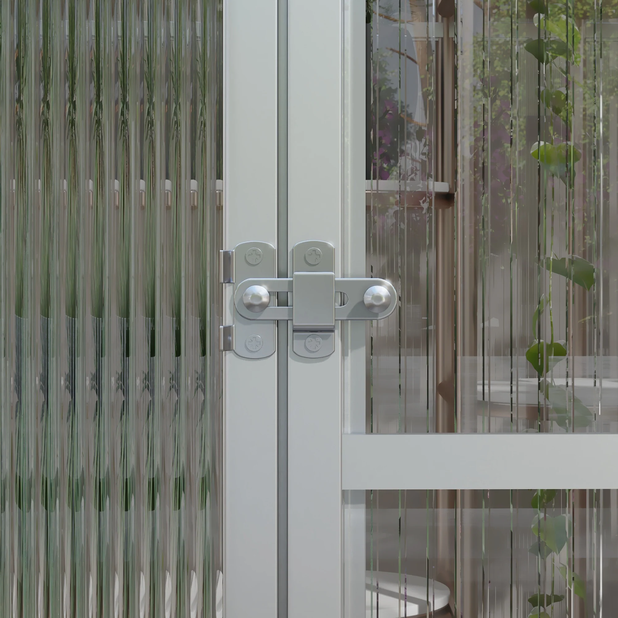 Outsunny Aluminium Greenhouse With/ Door Window Galvanised Base PC Panel - Image 18
