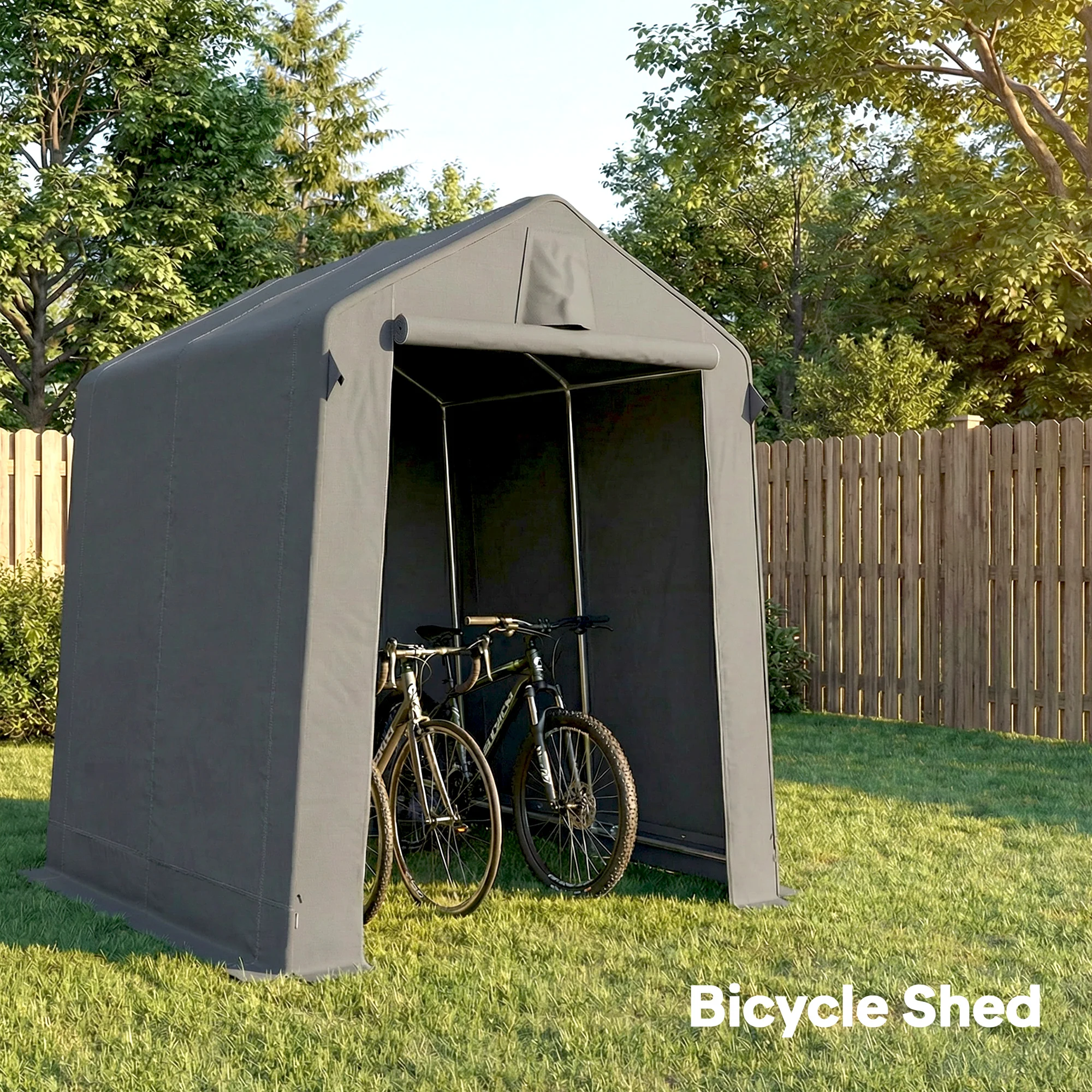 Outsunny 7.5 X 6.2 Ft Outdoor Garden Storage Shed, Waterproof Bike Tent - Image 7