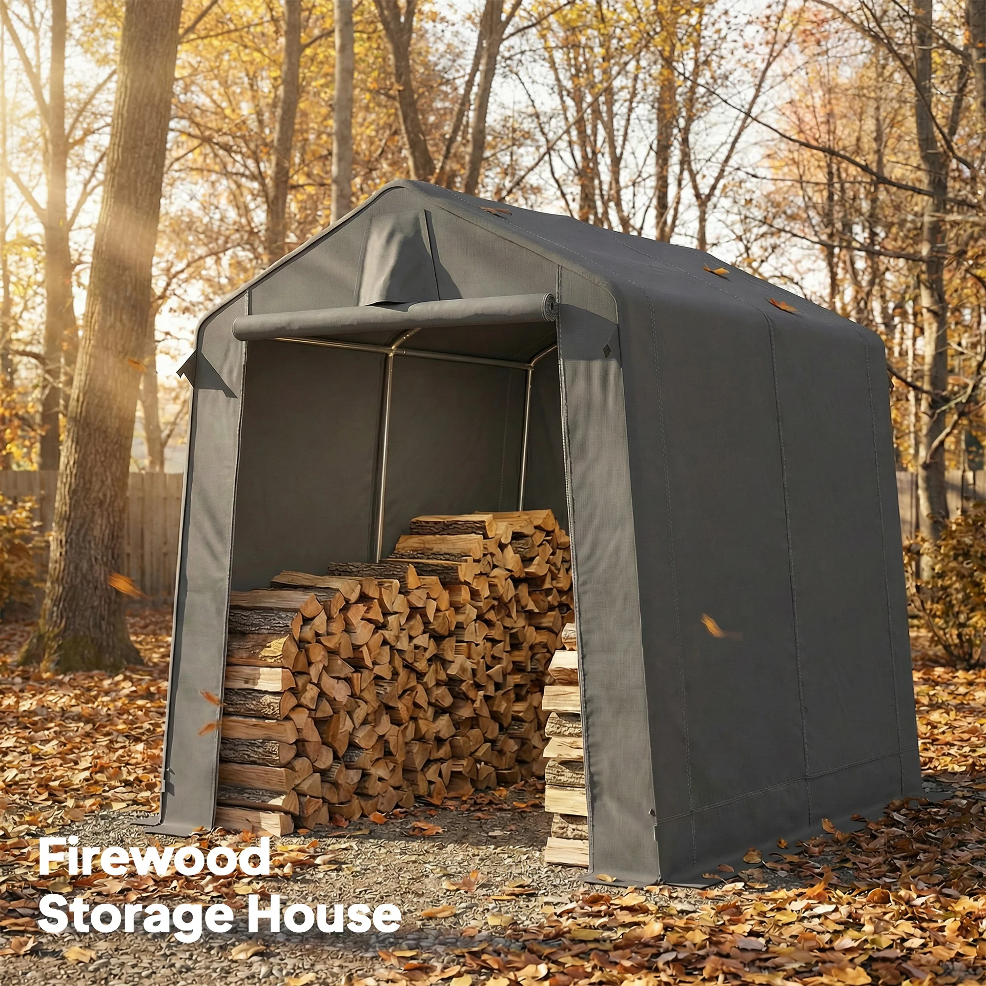 Outsunny 7.5 X 6.2 Ft Outdoor Garden Storage Shed, Waterproof Bike Tent - Image 9