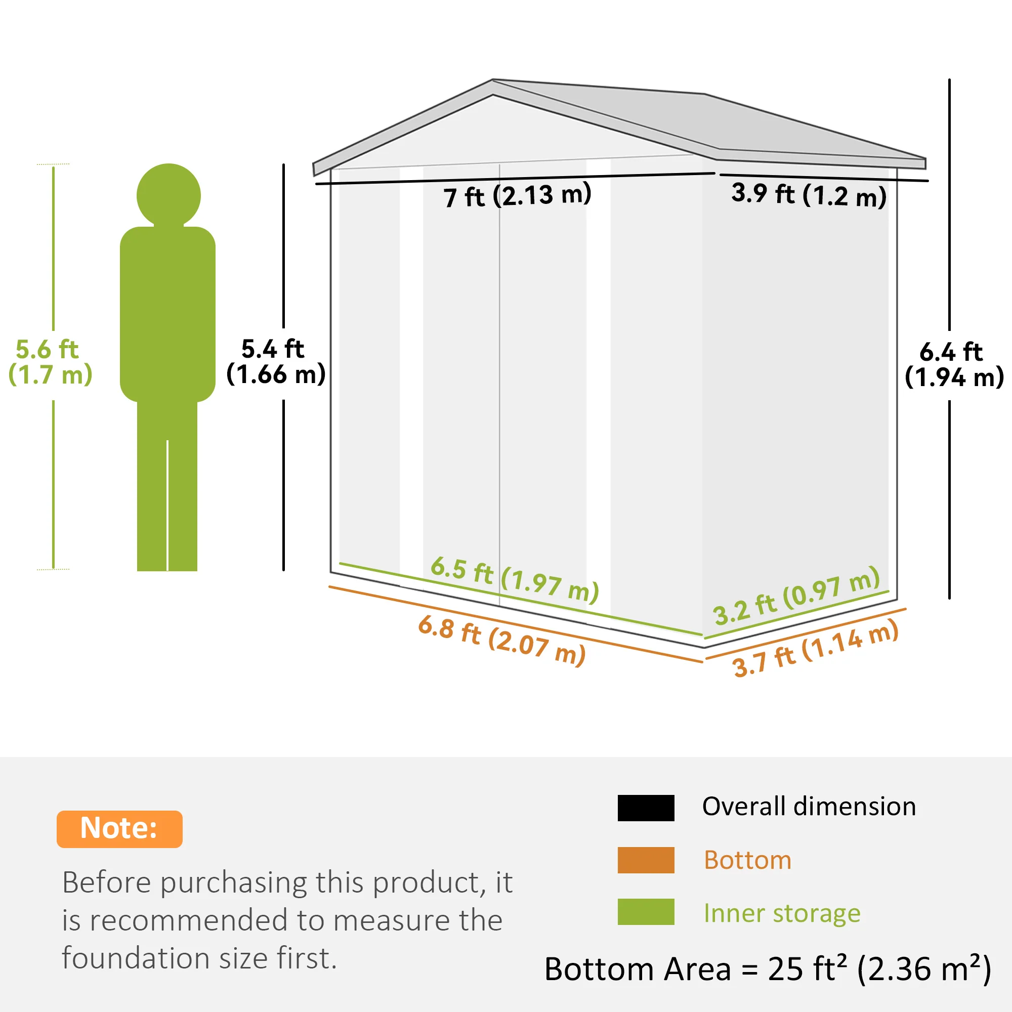 Outsunny 7 X 4ft Upgraded Metal Shed With Lock, Easy To Assemble, Natural - Image 5
