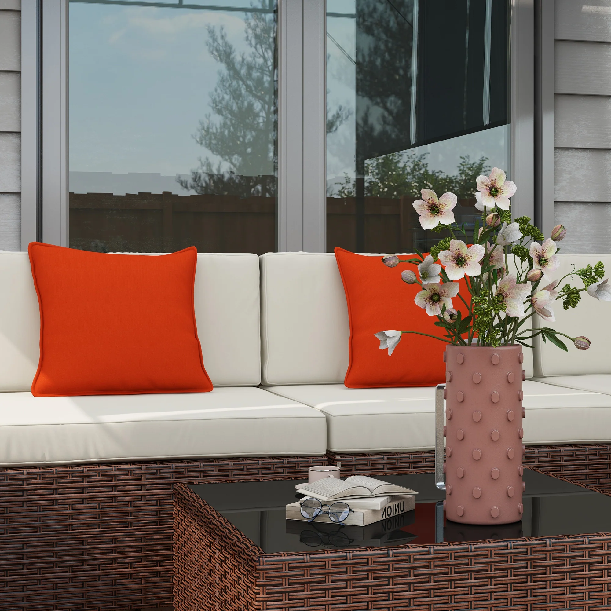 Outsunny 7PC Rattan Garden Furniture Set Coffee Table Buckle Structure - Image 8