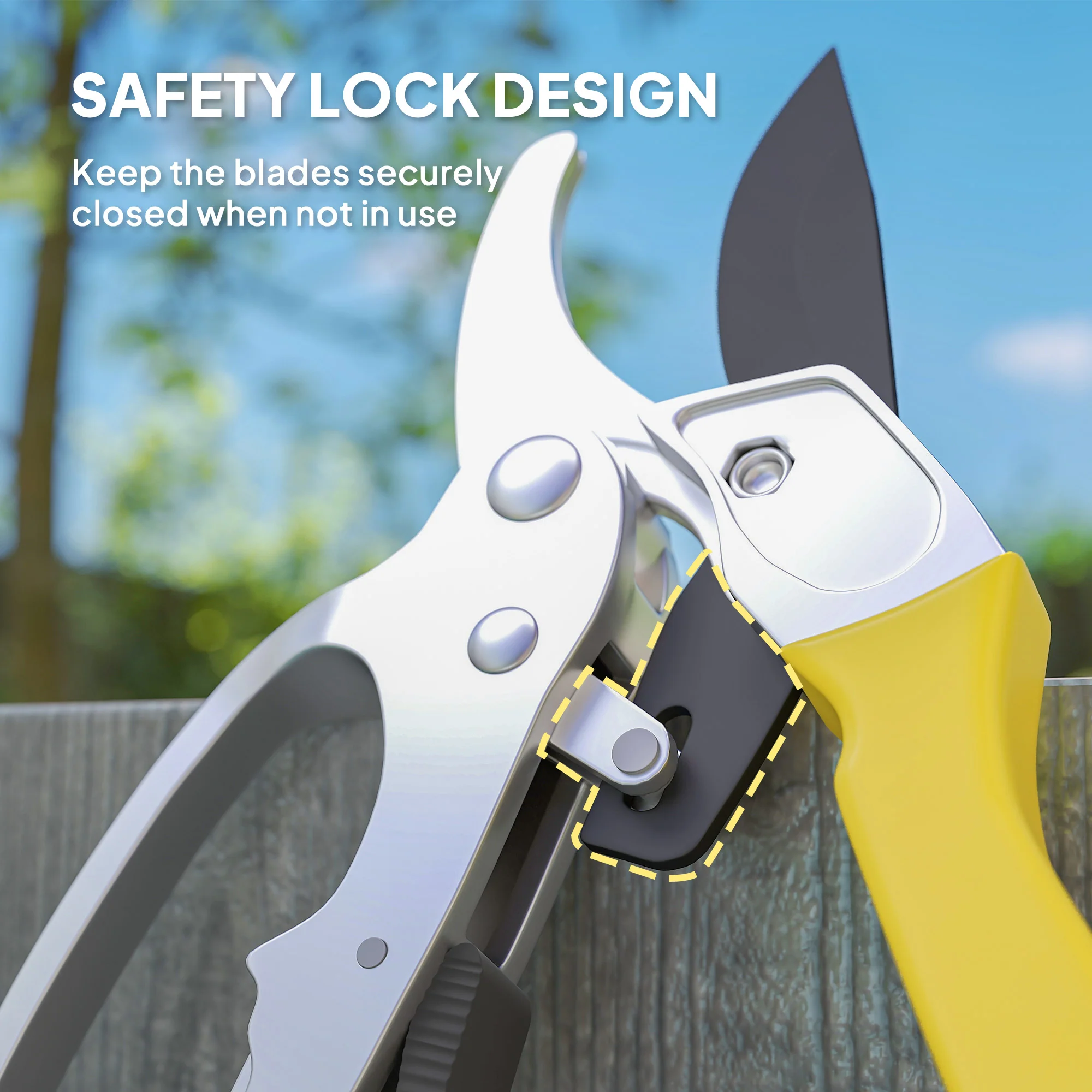 Outsunny 8\" Garden Secateurs, Pruning Shears Heavy Duty with SK5 Blade - Image 6