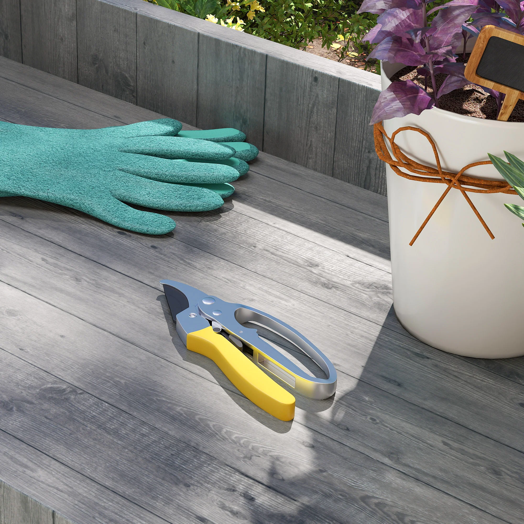 Outsunny 8\" Garden Secateurs, Pruning Shears Heavy Duty with SK5 Blade - Image 9