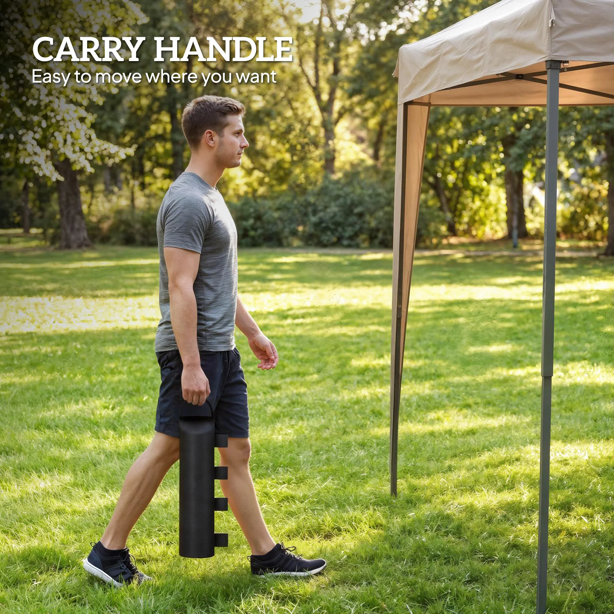 Outsunny 8 Pack Gazebo Sand Weights Bags, 40 Kg Heavy Duty Sandbags, Black - Image 8