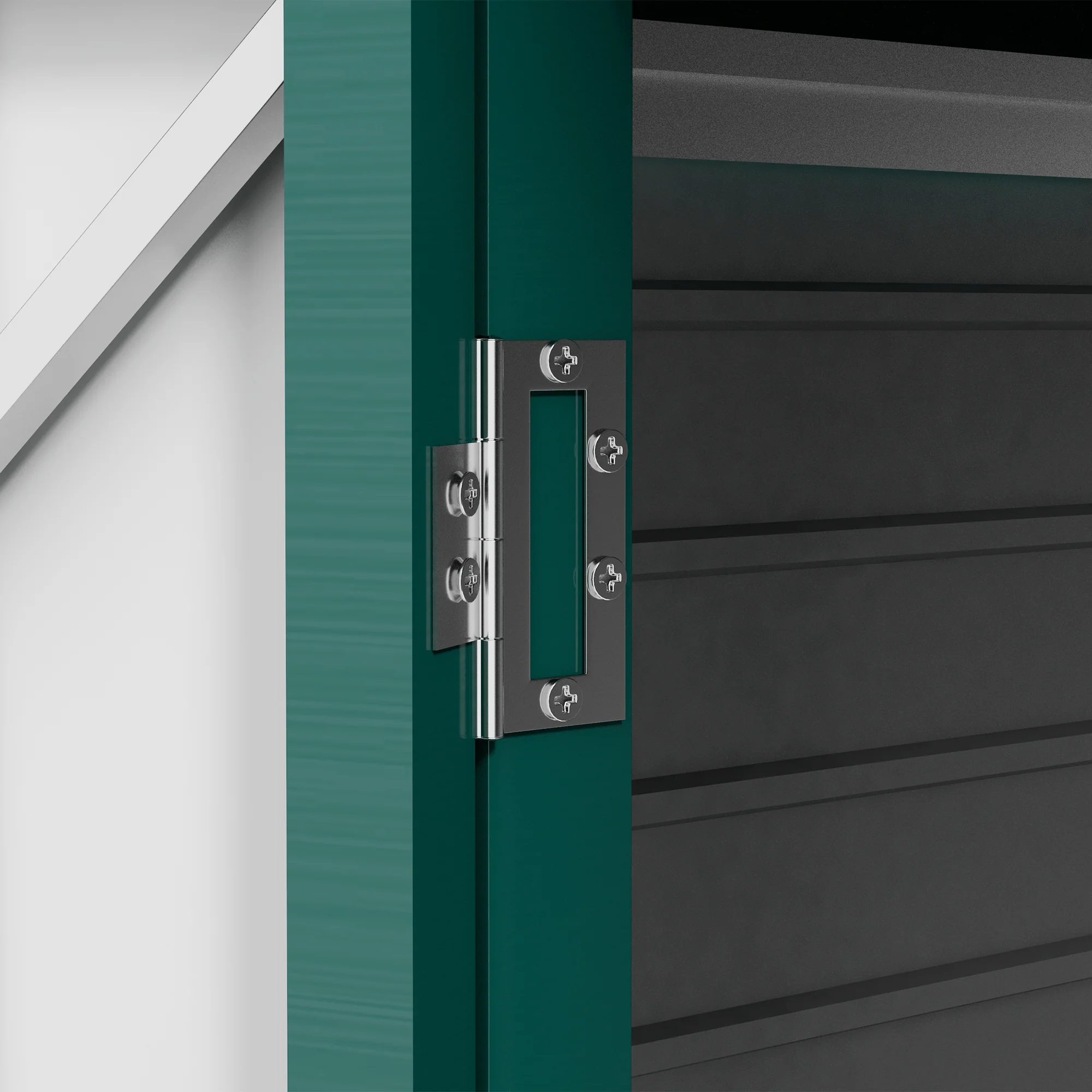 Outsunny 8 x 4FT Metal Garden Storage Shed with Double Doors and 2 Vents, Green - Image 9