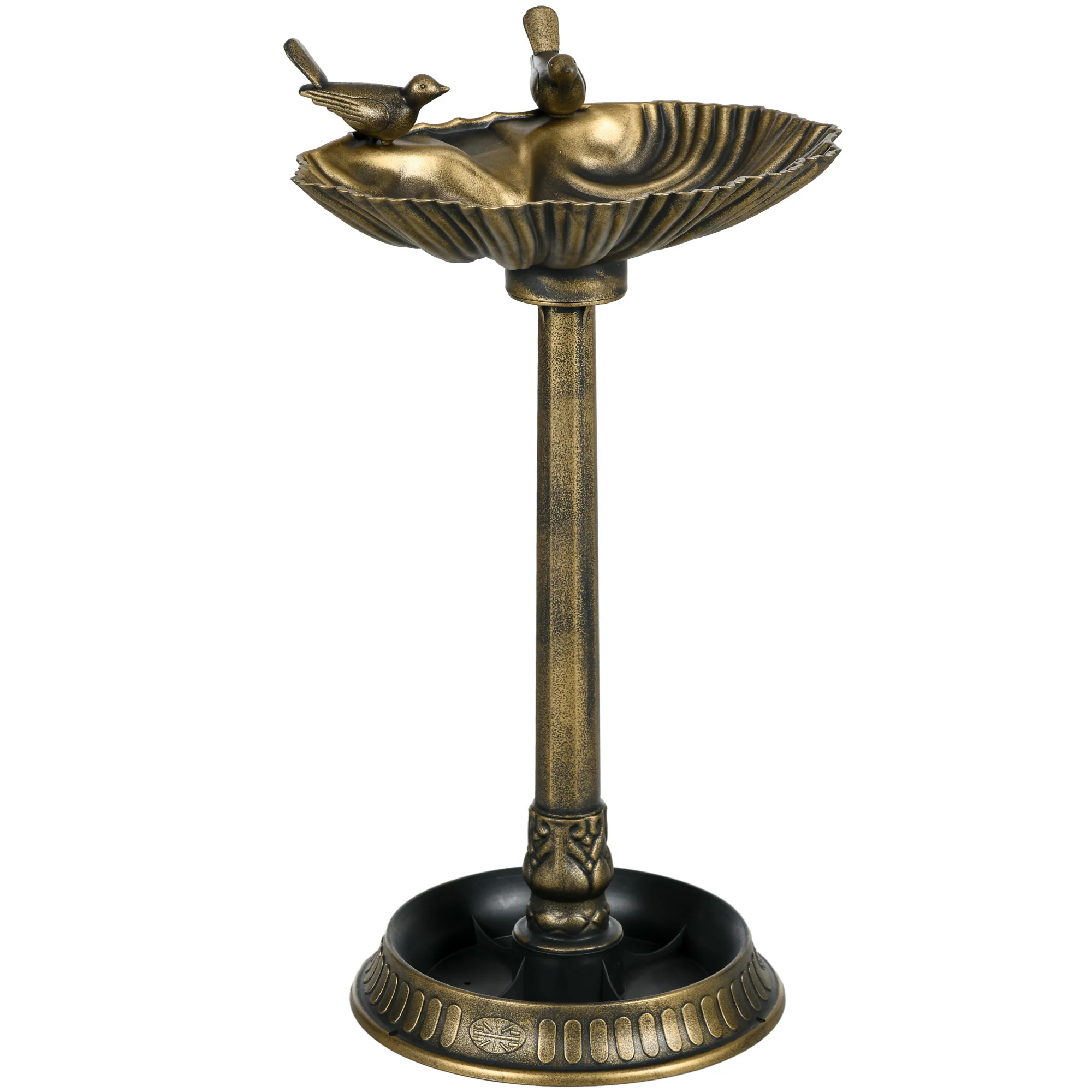 Outsunny 81cm Tall Bird Bath With 2 Decorative Birds For Garden - Image 10