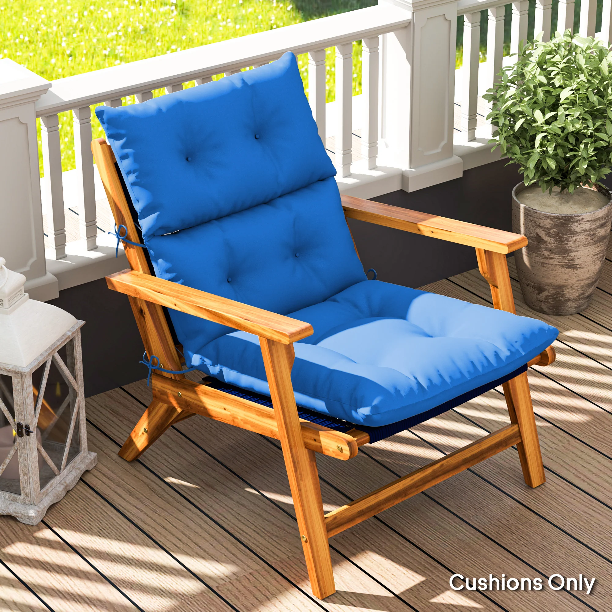 Outsunny Adirondack Chair Cushion Rocking Chair Cushion W/ Ties - Image 11