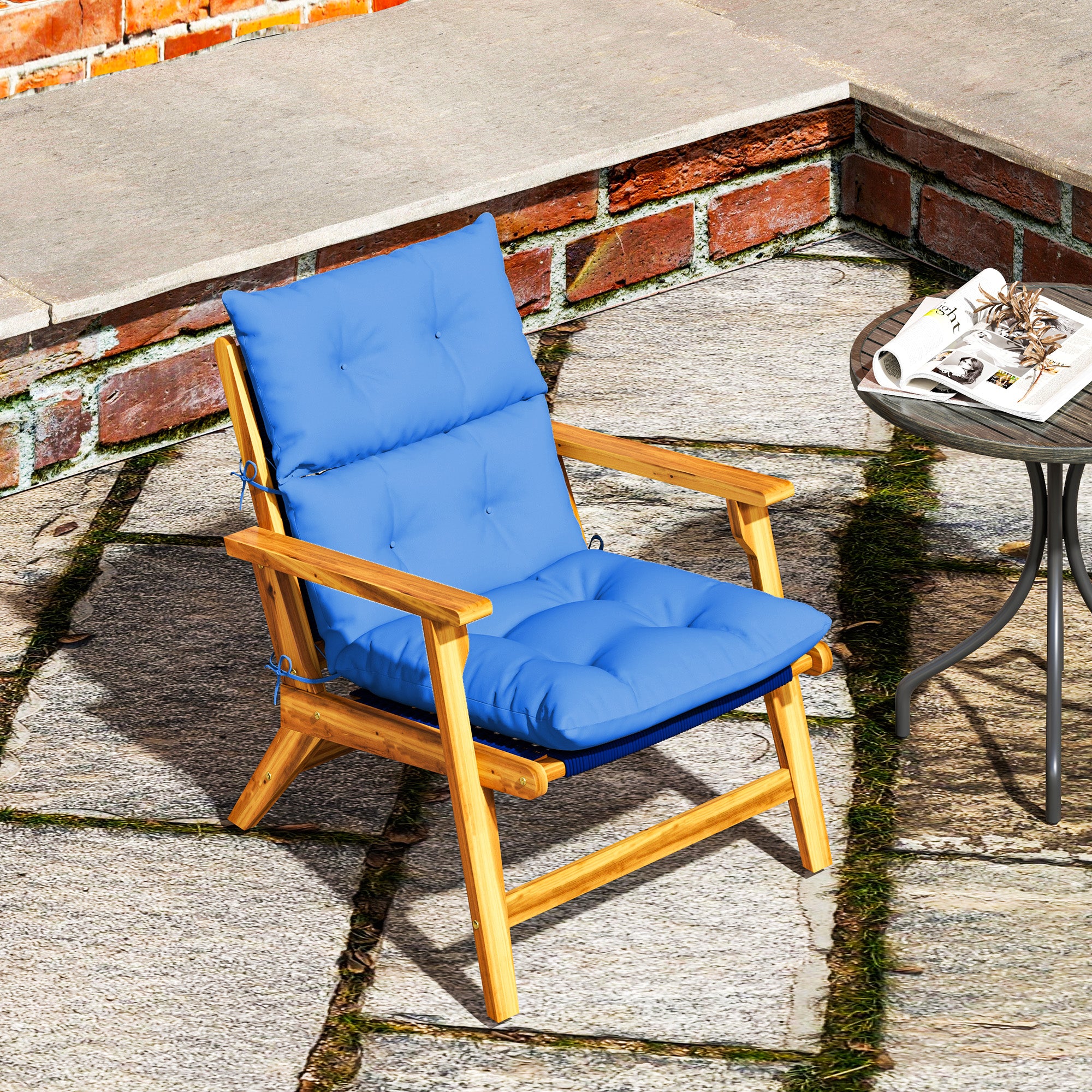 Outsunny Adirondack Chair Cushion Rocking Chair Cushion W/ Ties - Image 17