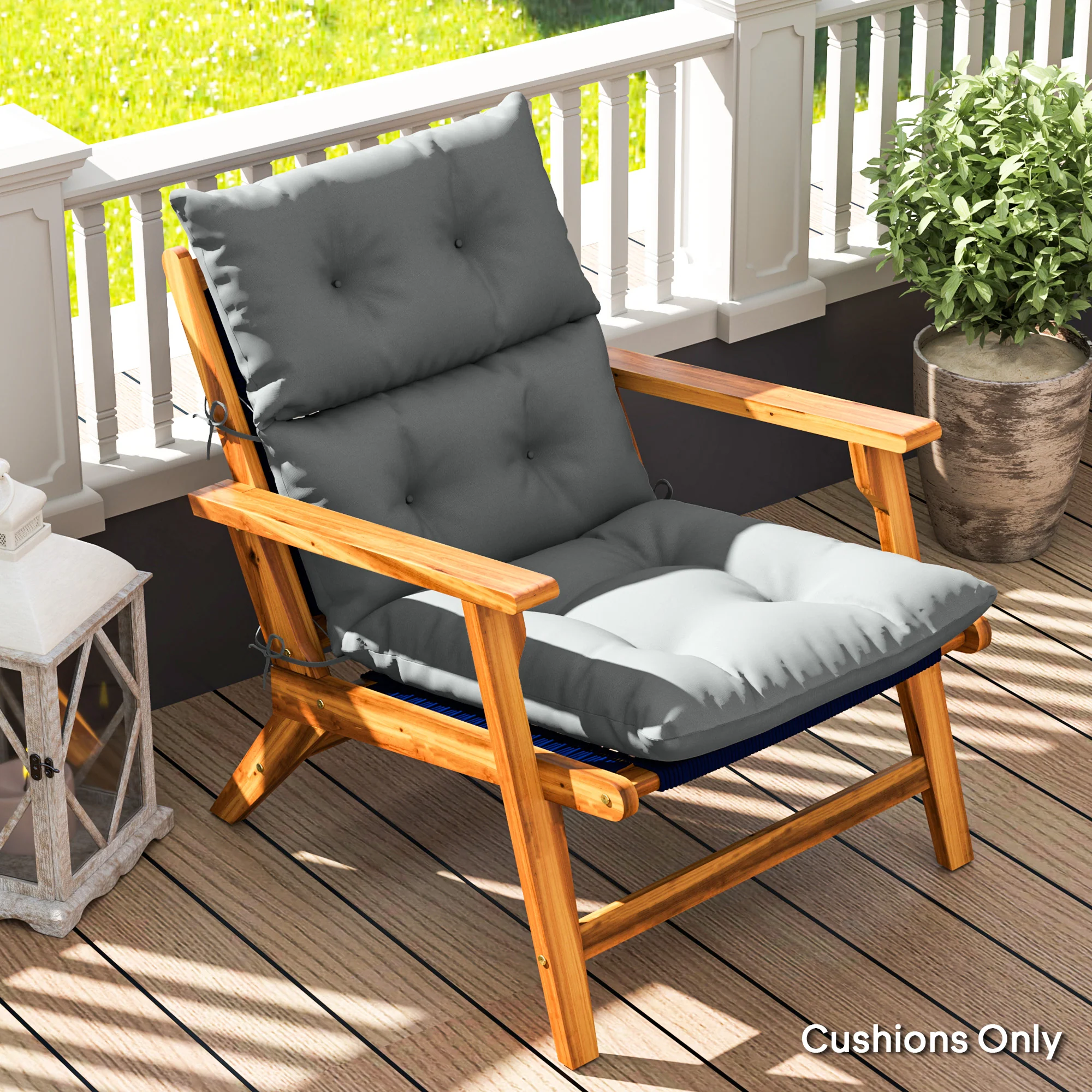 Outsunny Adirondack Chair Cushion Rocking Chair Cushion W/ Ties - Image 20
