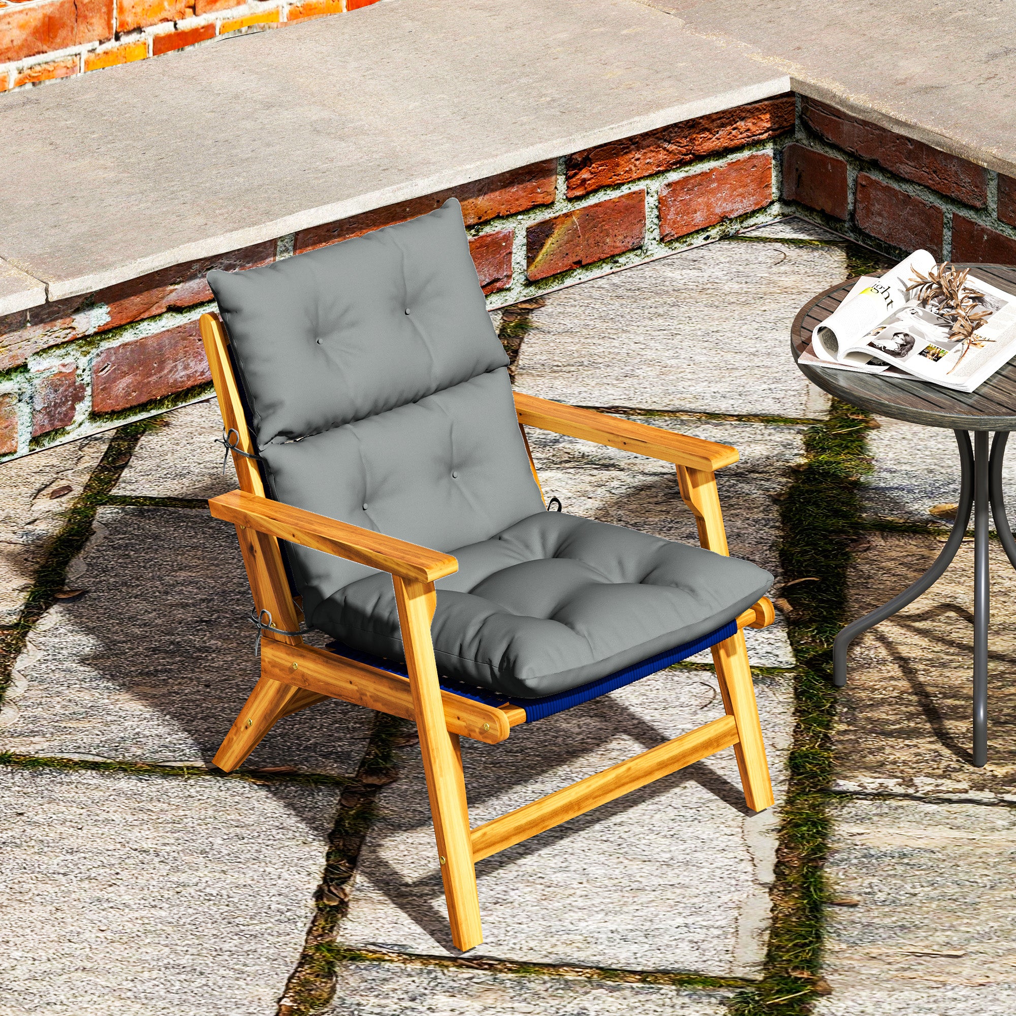 Outsunny Adirondack Chair Cushion Rocking Chair Cushion W/ Ties - Image 26