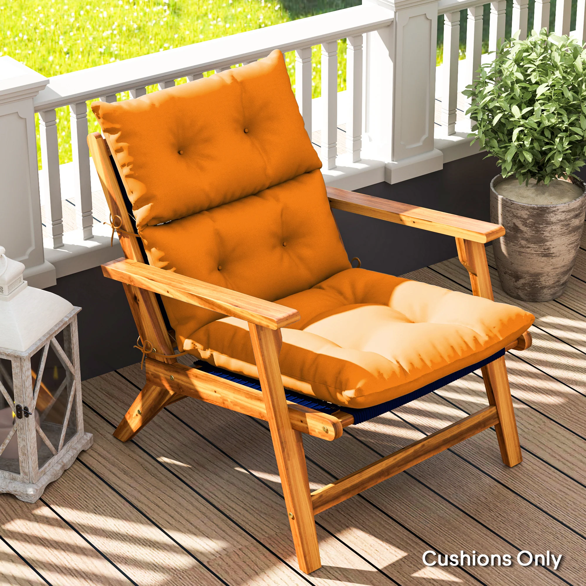 Outsunny Adirondack Chair Cushion Rocking Chair Cushion W/ Ties - Image 29