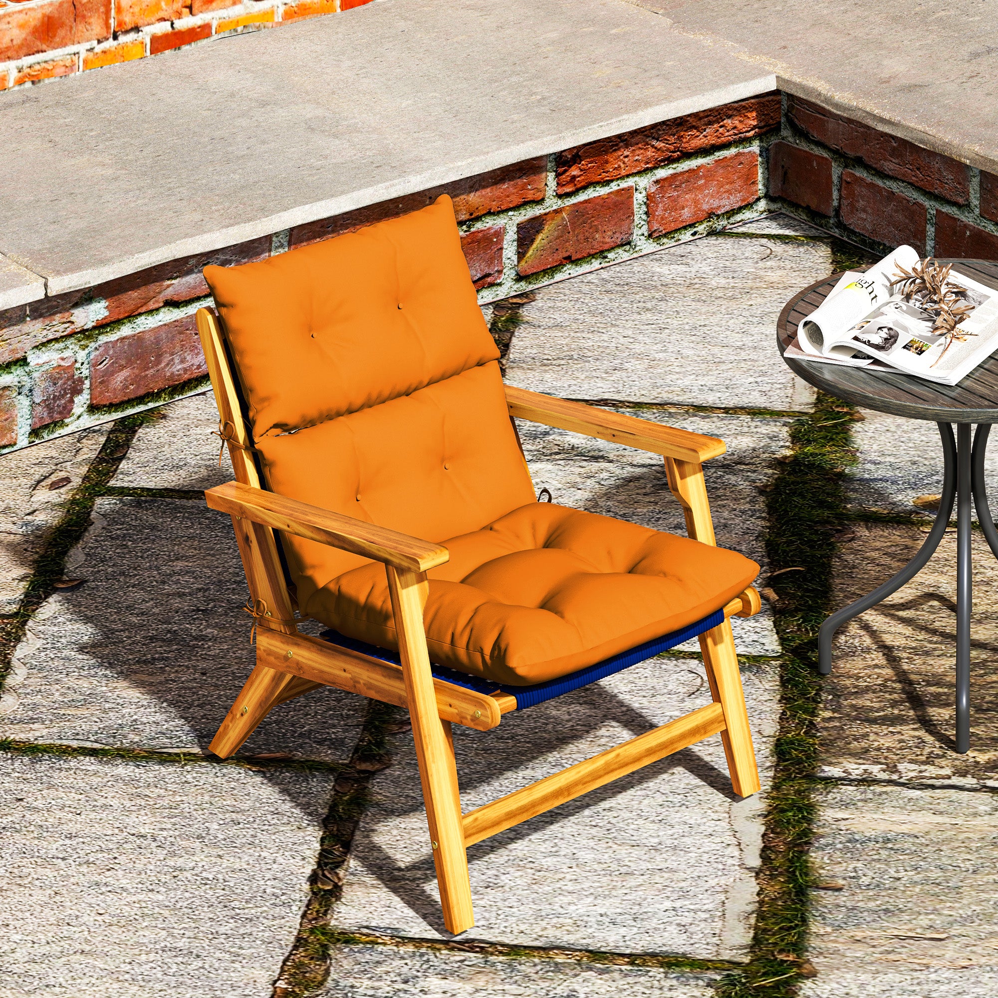 Outsunny Adirondack Chair Cushion Rocking Chair Cushion W/ Ties - Image 35