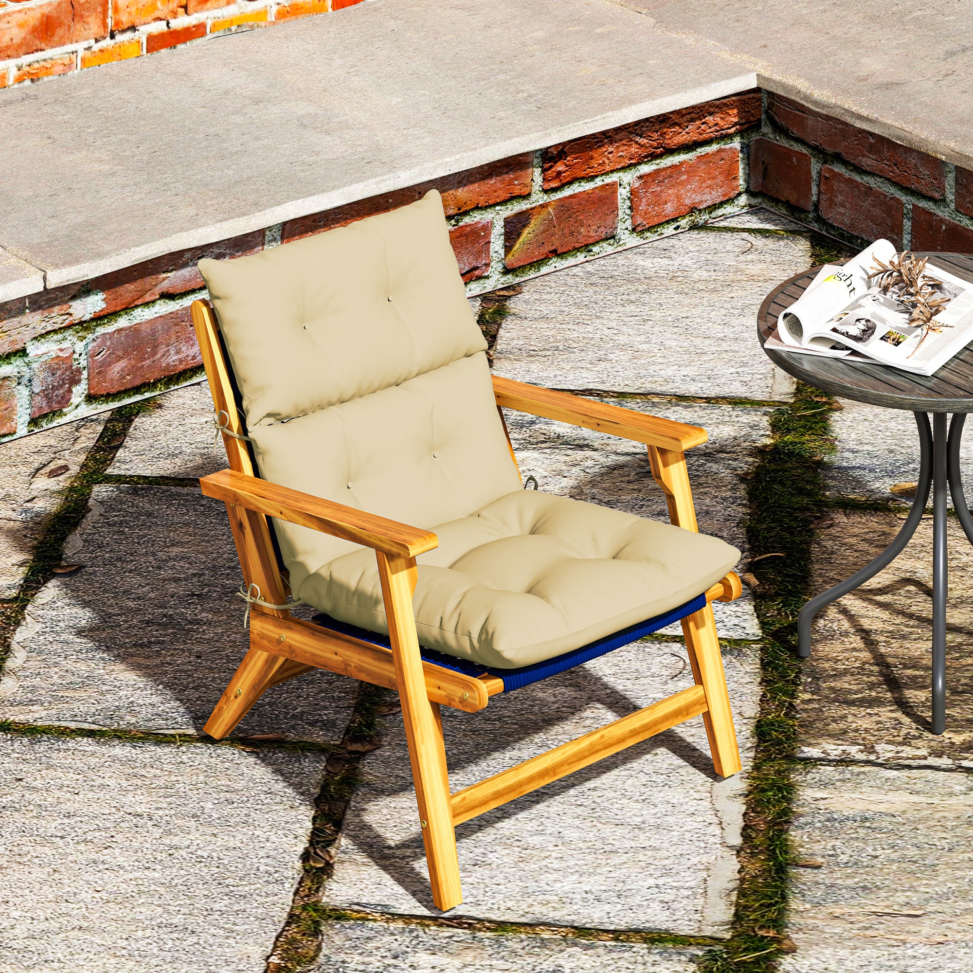 Outsunny Adirondack Chair Cushion Rocking Chair Cushion W/ Ties - Image 8