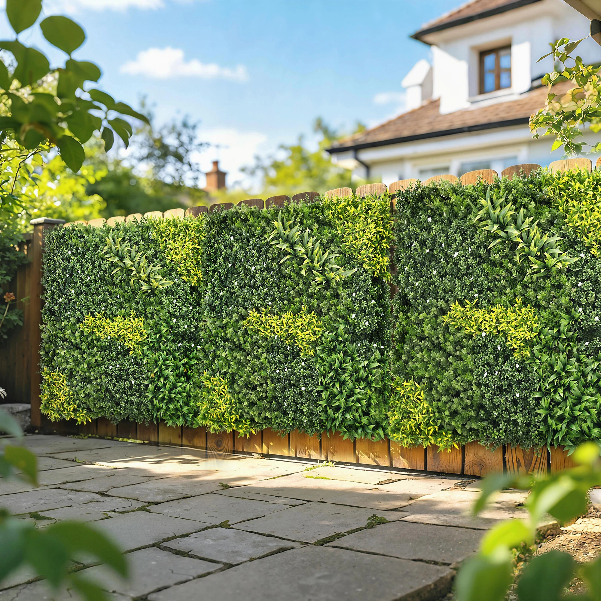 Outsunny Artificial Grass Wall Panel, Greenery Wall, 100x100 cm, Green - Image 8