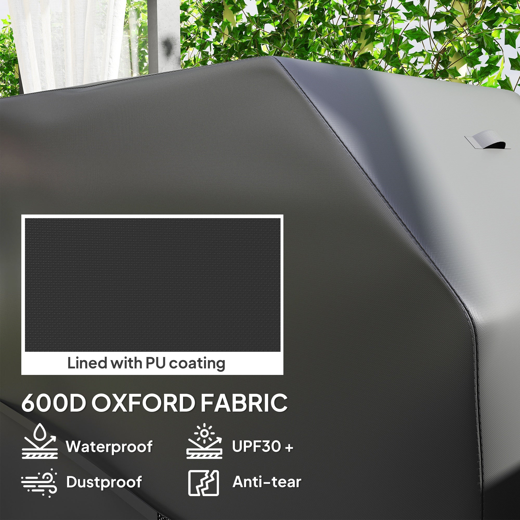 Outsunny Barbecue Cover, Waterproof UPF30+ Rip-Proof, 147 x 61 x 122 cm - Image 3