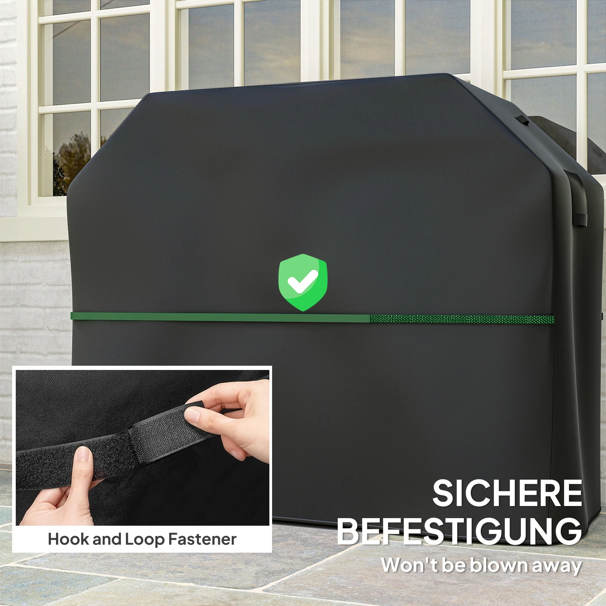 Outsunny Barbecue Cover, Waterproof UPF30+ Rip-Proof, 147 x 61 x 122 cm - Image 4