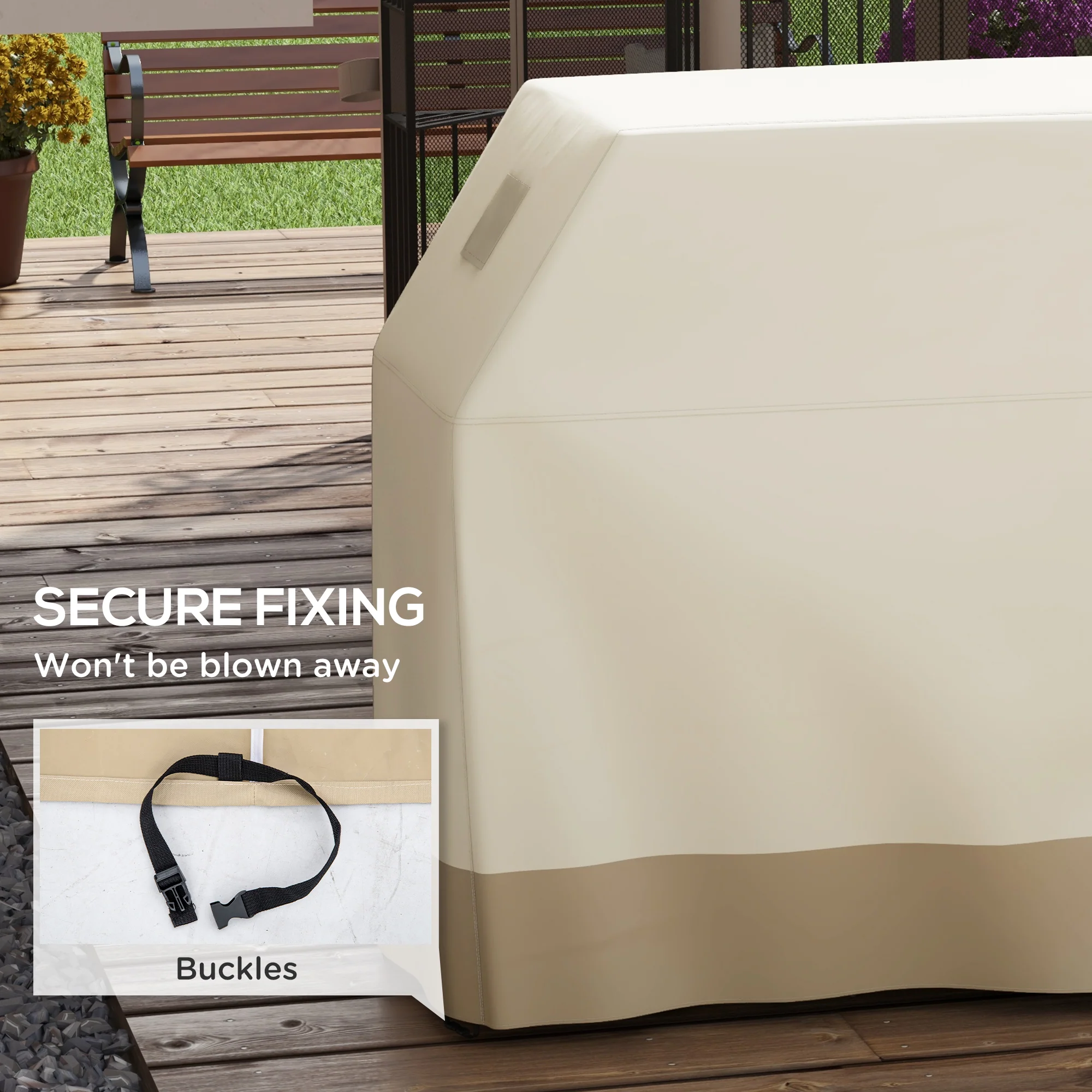 Outsunny Barbecue Covers, Waterproof UV Protection Rip-Proof, 152 X 66 X 115cm - Image 4