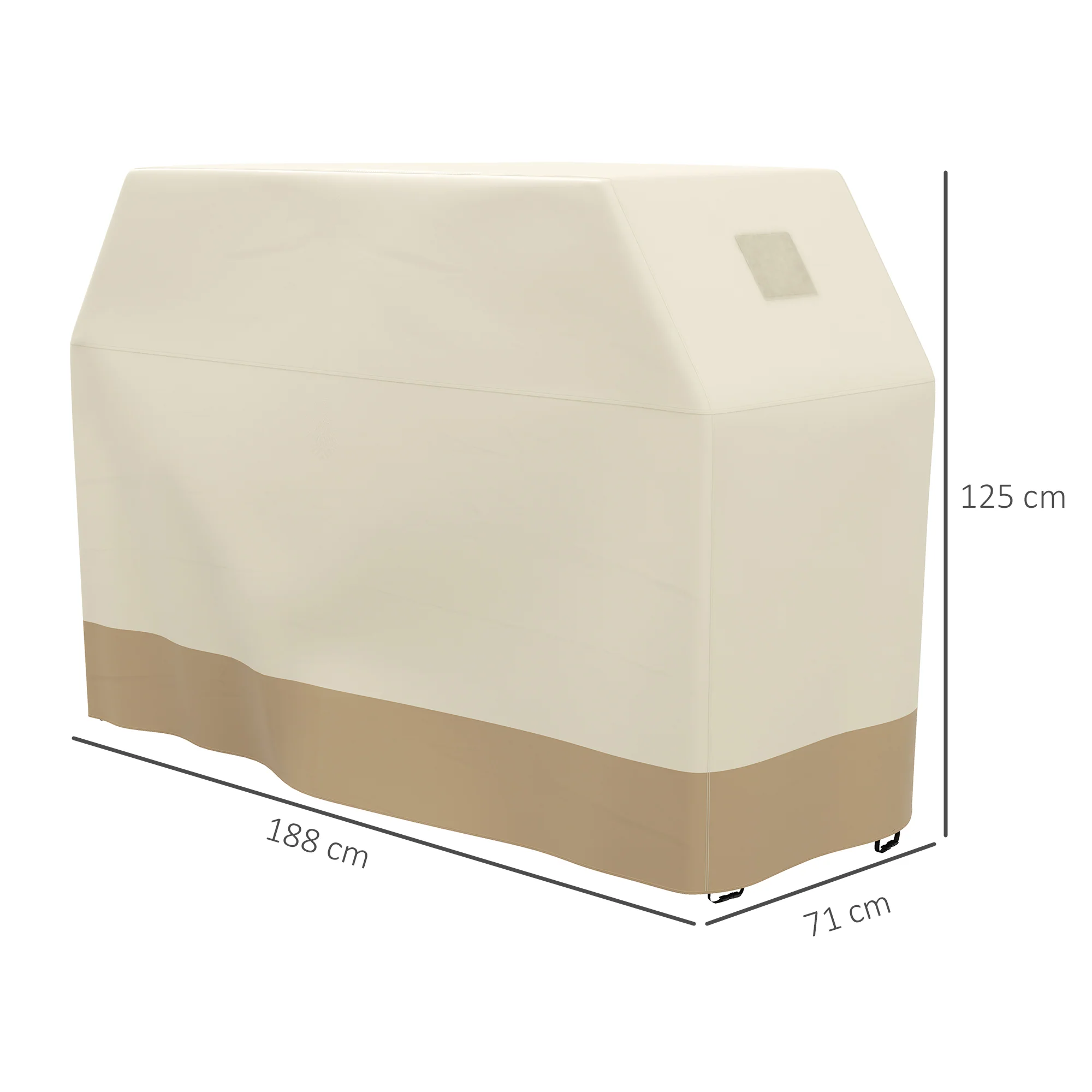 Outsunny Barbecue Covers, Waterproof UV Protection Rip-Proof, 188 x 71 x 125cm - Image 5