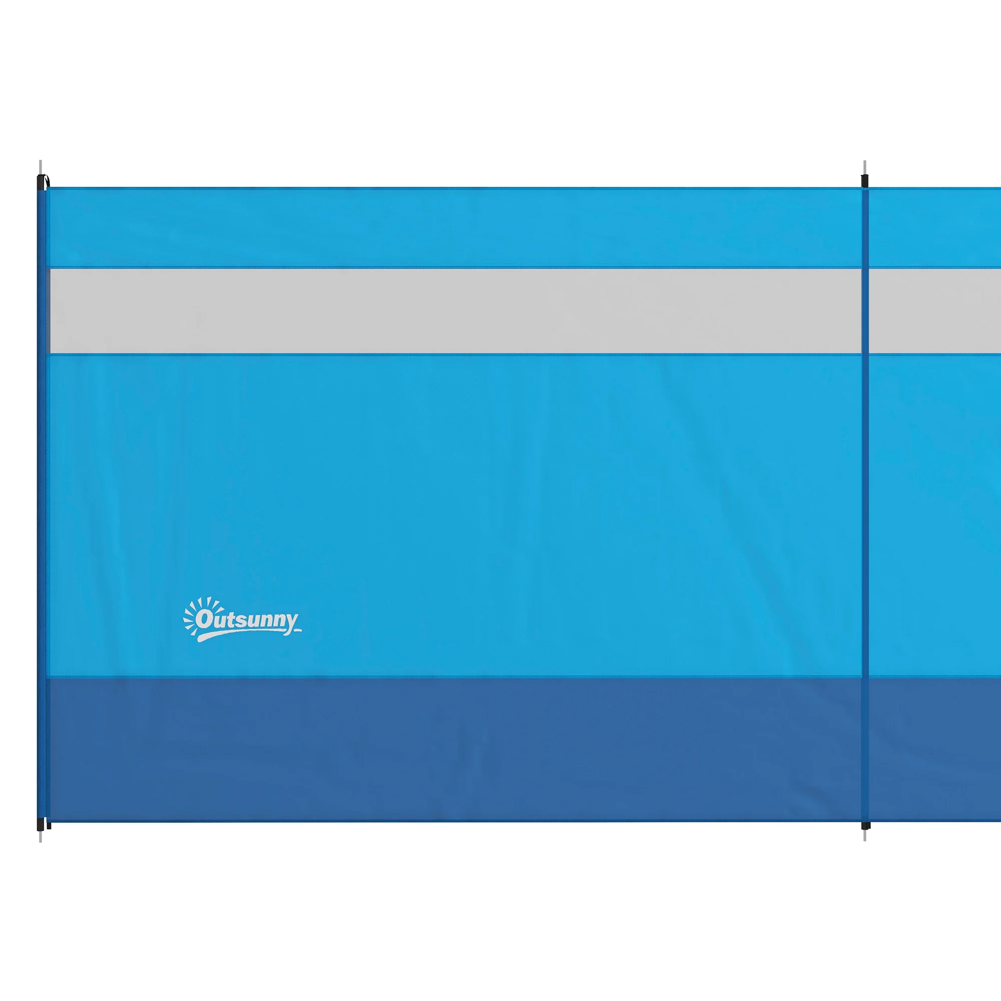 Outsunny Camping Windbreaks with Clear Windows and Carry Bag, 725 x 140cm - Image 9