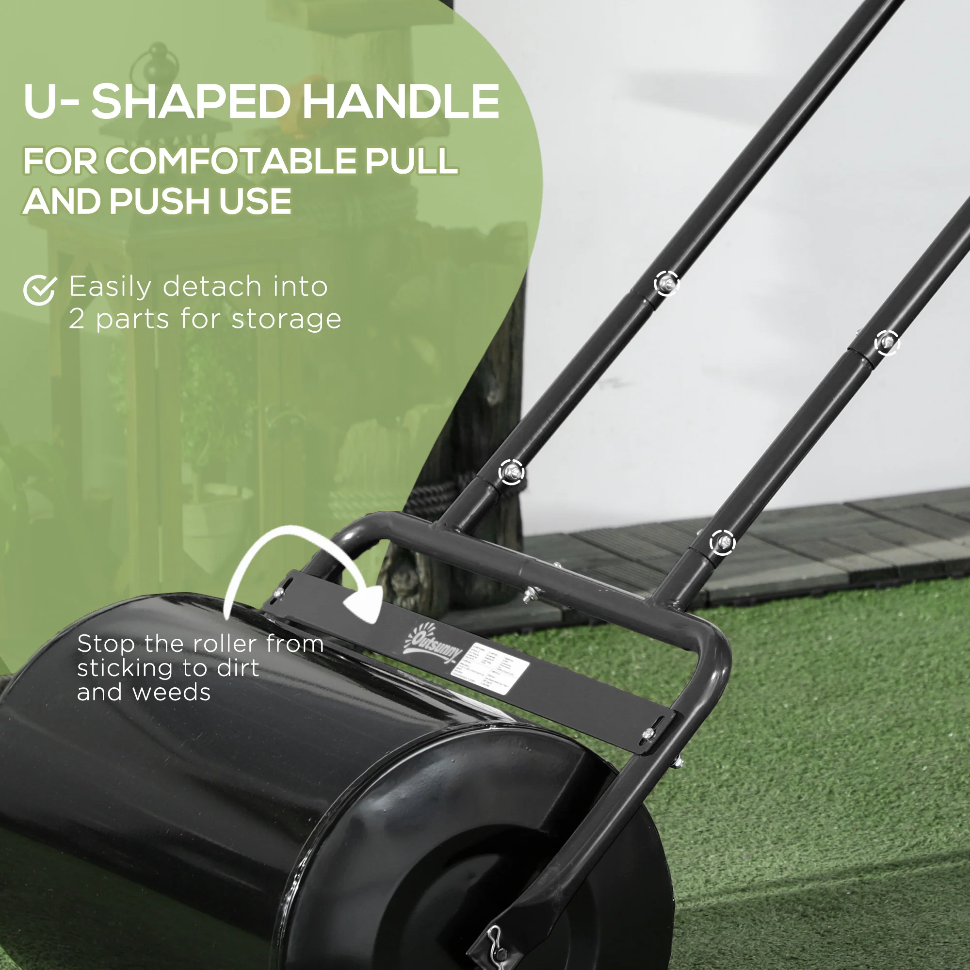 Outsunny Combination Push W/ 38L Sand Or Water Garden Black - Image 7