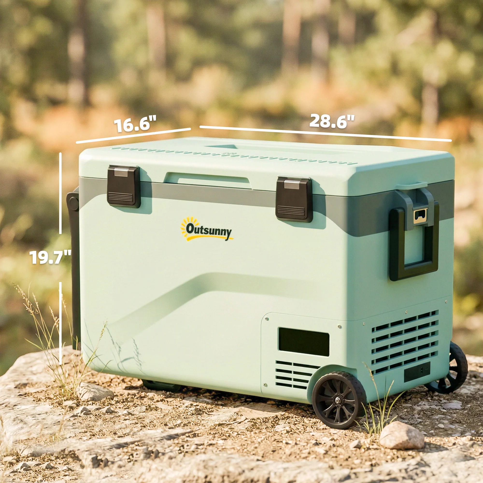 Outsunny Compressor Car Fridge Freezer, Camping Refrigerator W/ App Control - Image 5