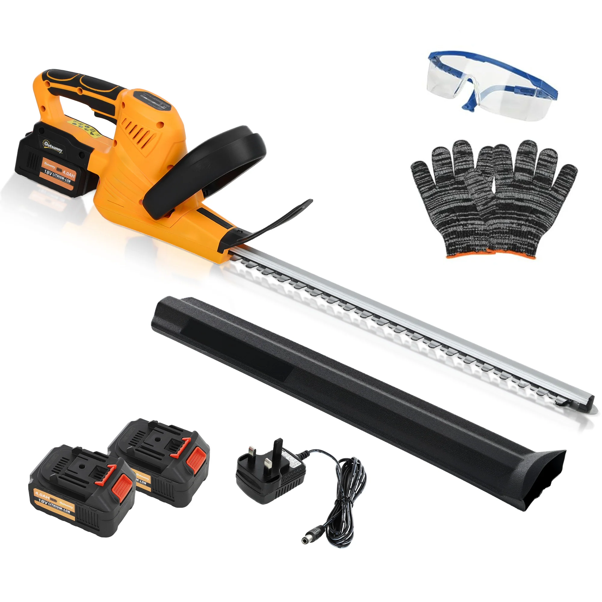 Outsunny Cordless Hedge Trimmer With 51cm Blade, Brushless Motor - Image 10