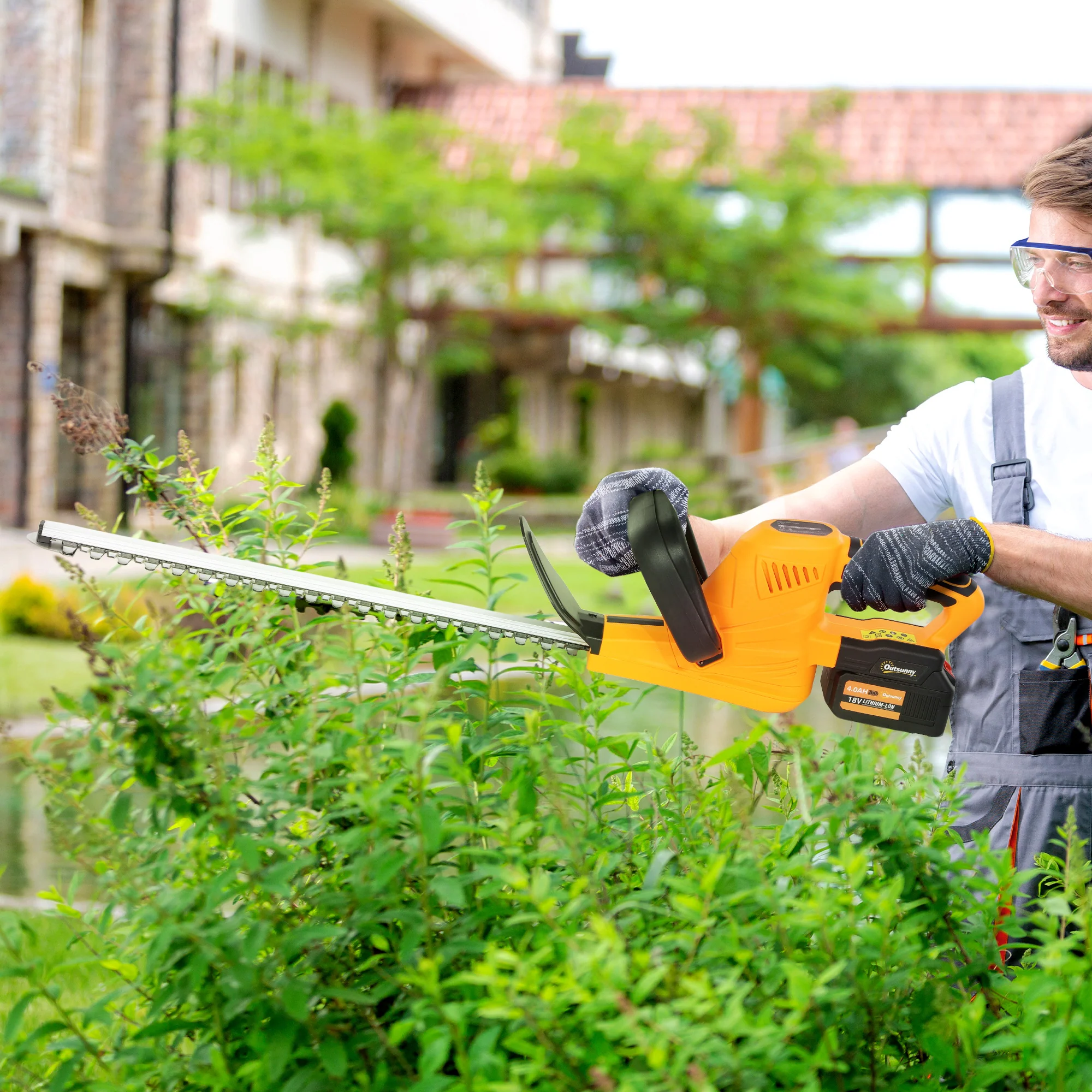 Outsunny Cordless Hedge Trimmer With 51cm Blade, Brushless Motor - Image 11
