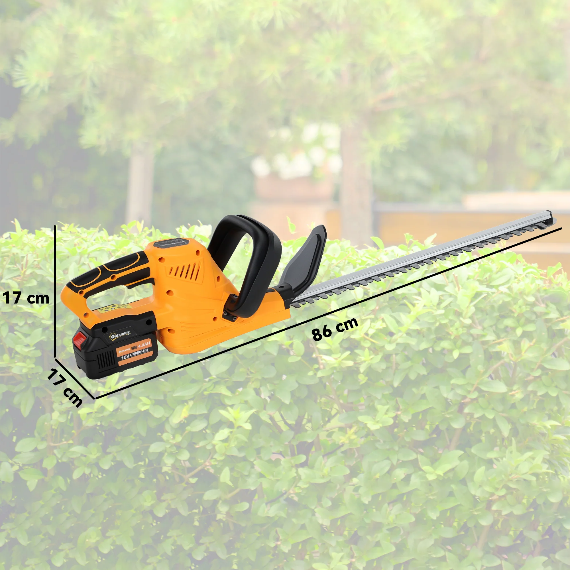 Outsunny Cordless Hedge Trimmer With 51cm Blade, Brushless Motor - Image 14