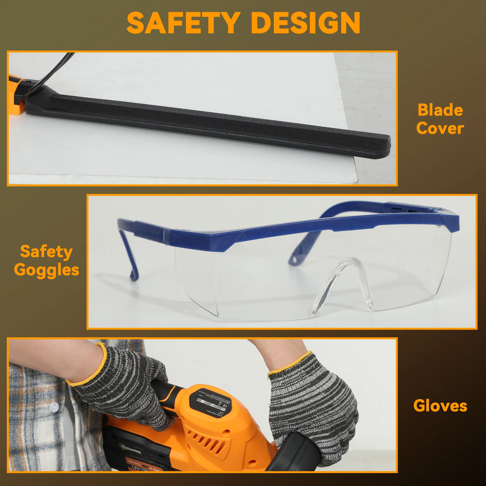 Outsunny Cordless Hedge Trimmer With 51cm Blade, Brushless Motor - Image 16