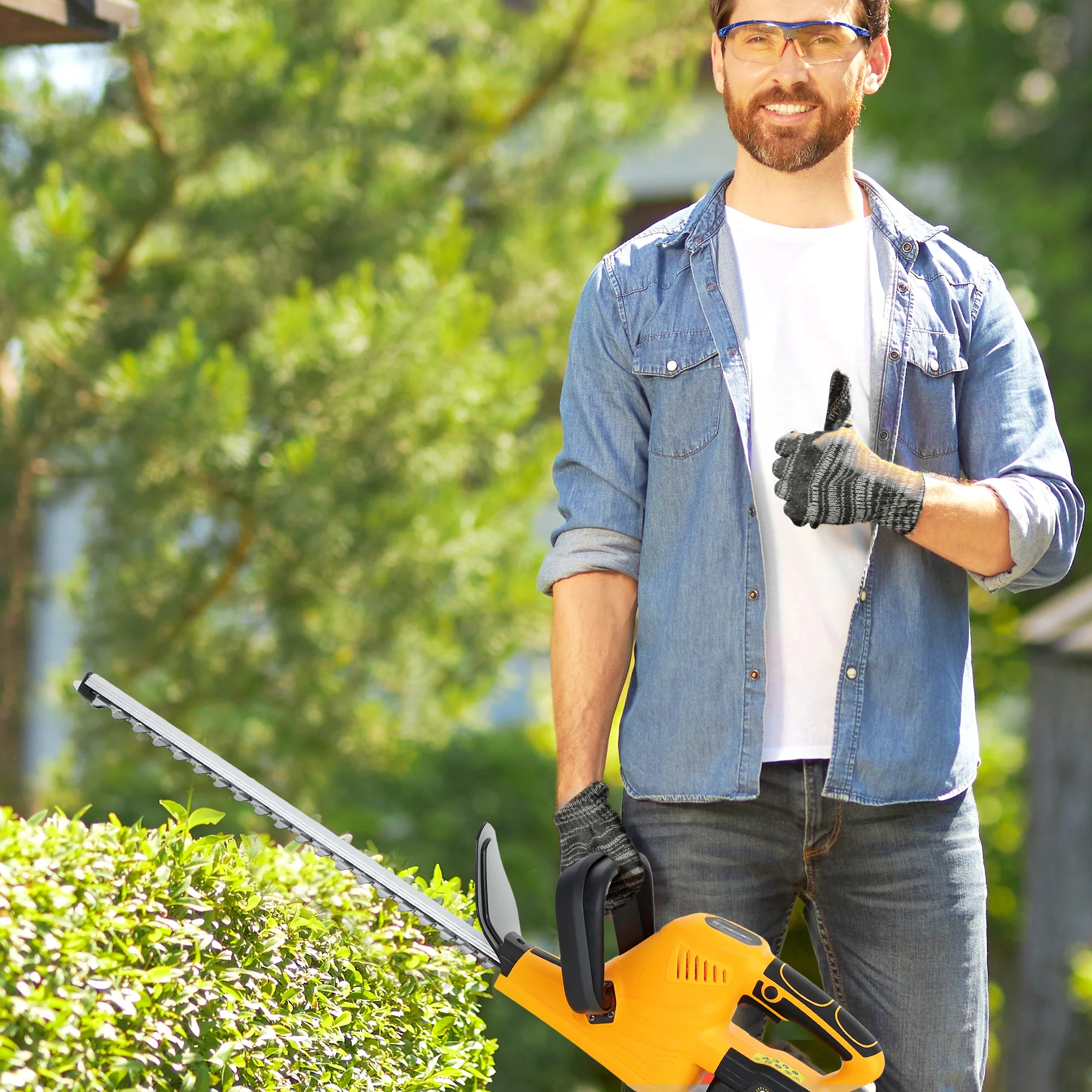 Outsunny Cordless Hedge Trimmer With 51cm Blade, Brushless Motor - Image 18