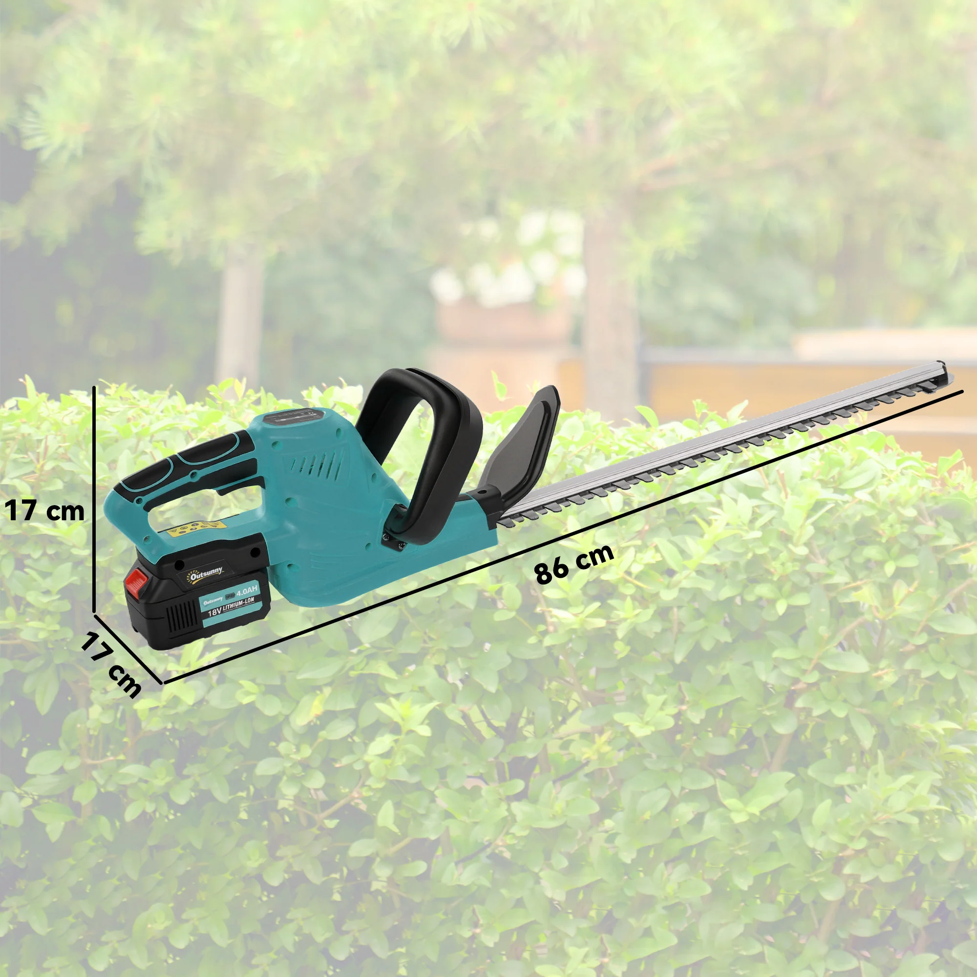 Outsunny Cordless Hedge Trimmer With 51cm Blade, Brushless Motor - Image 5