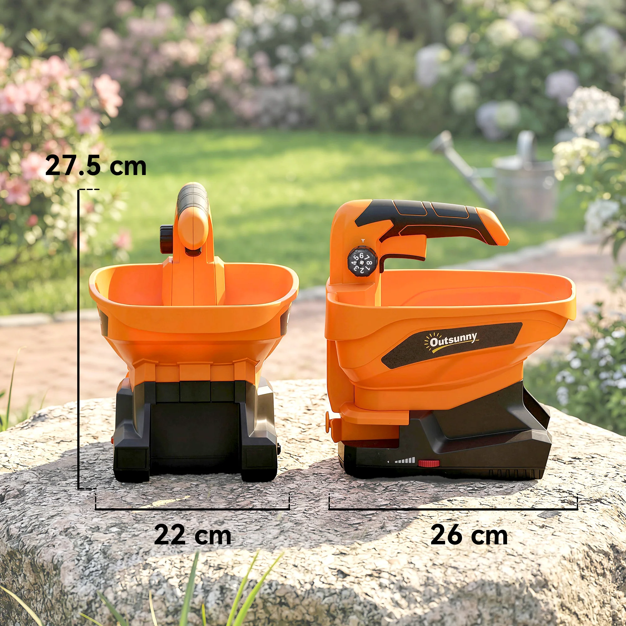 Outsunny Cordless Spreader, 3.3L Handheld Seed Spreader - Image 5