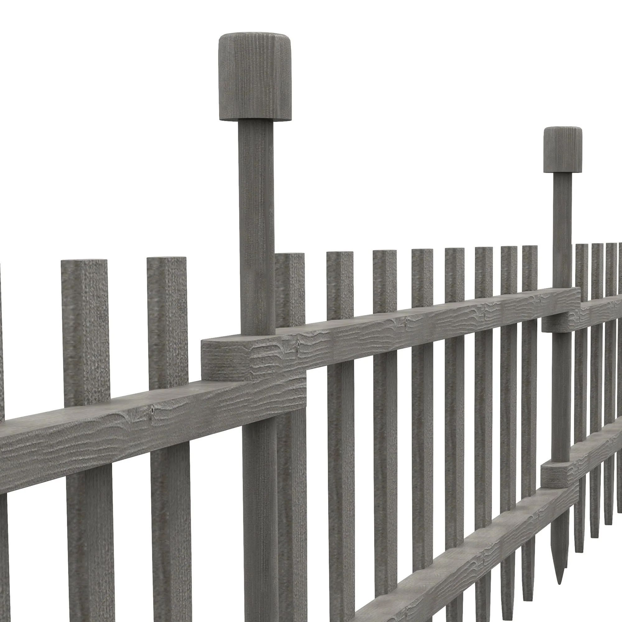 Outsunny Decorative Garden Fencing, Wooden Landscape Edging, Grey - Image 9