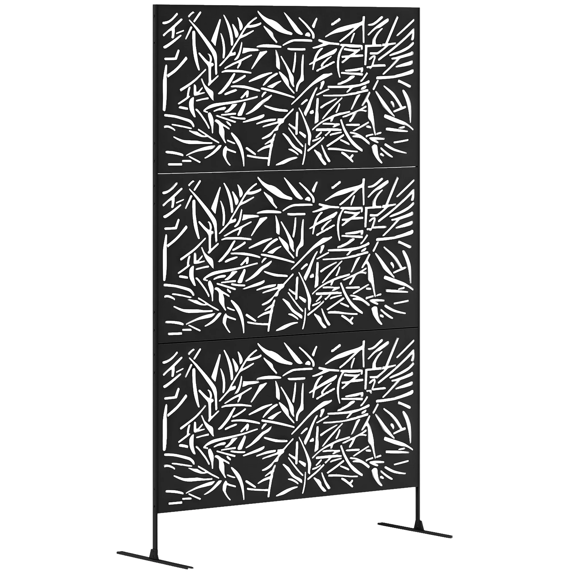Outsunny Decorative Outdoor Divider Privacy Panel with Stand, Rhombus - Image 10