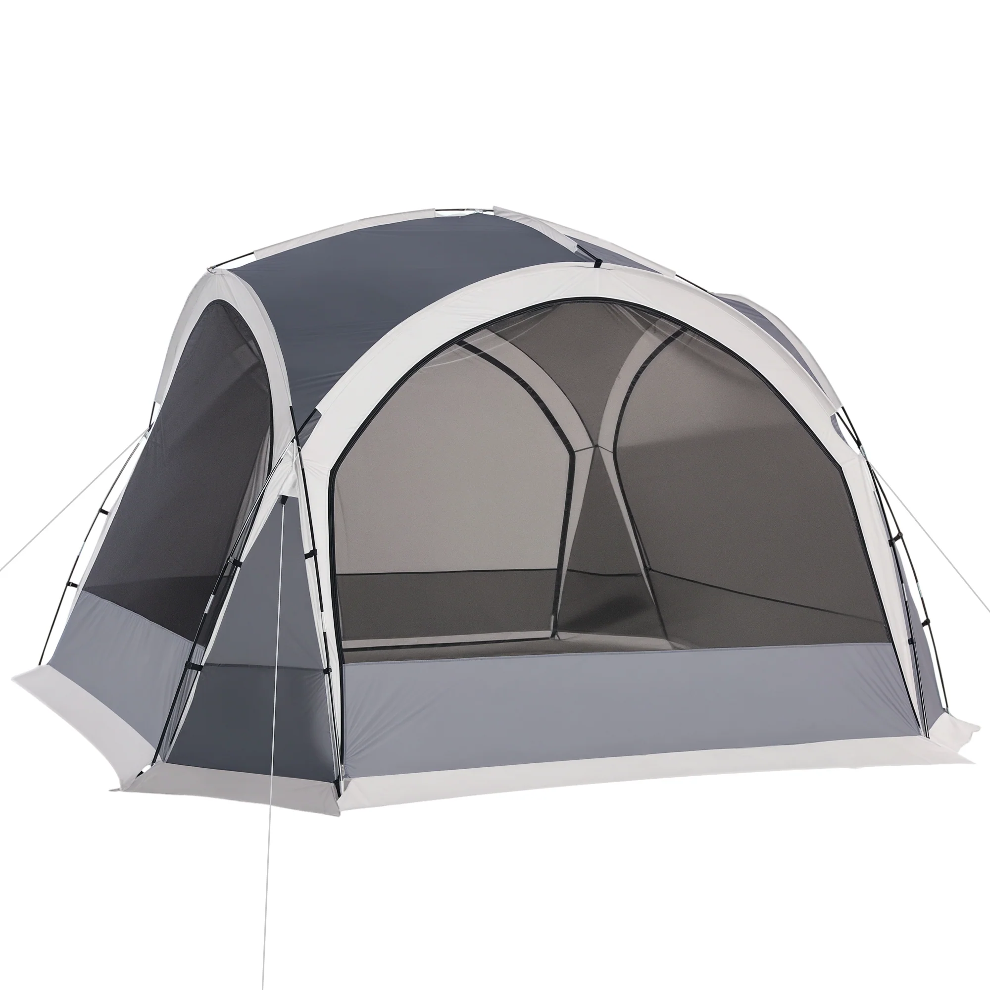 Outsunny Dome Tent for 6-8 Person Camping Tent w/ Zipped Mesh Doors Lamp Hook
