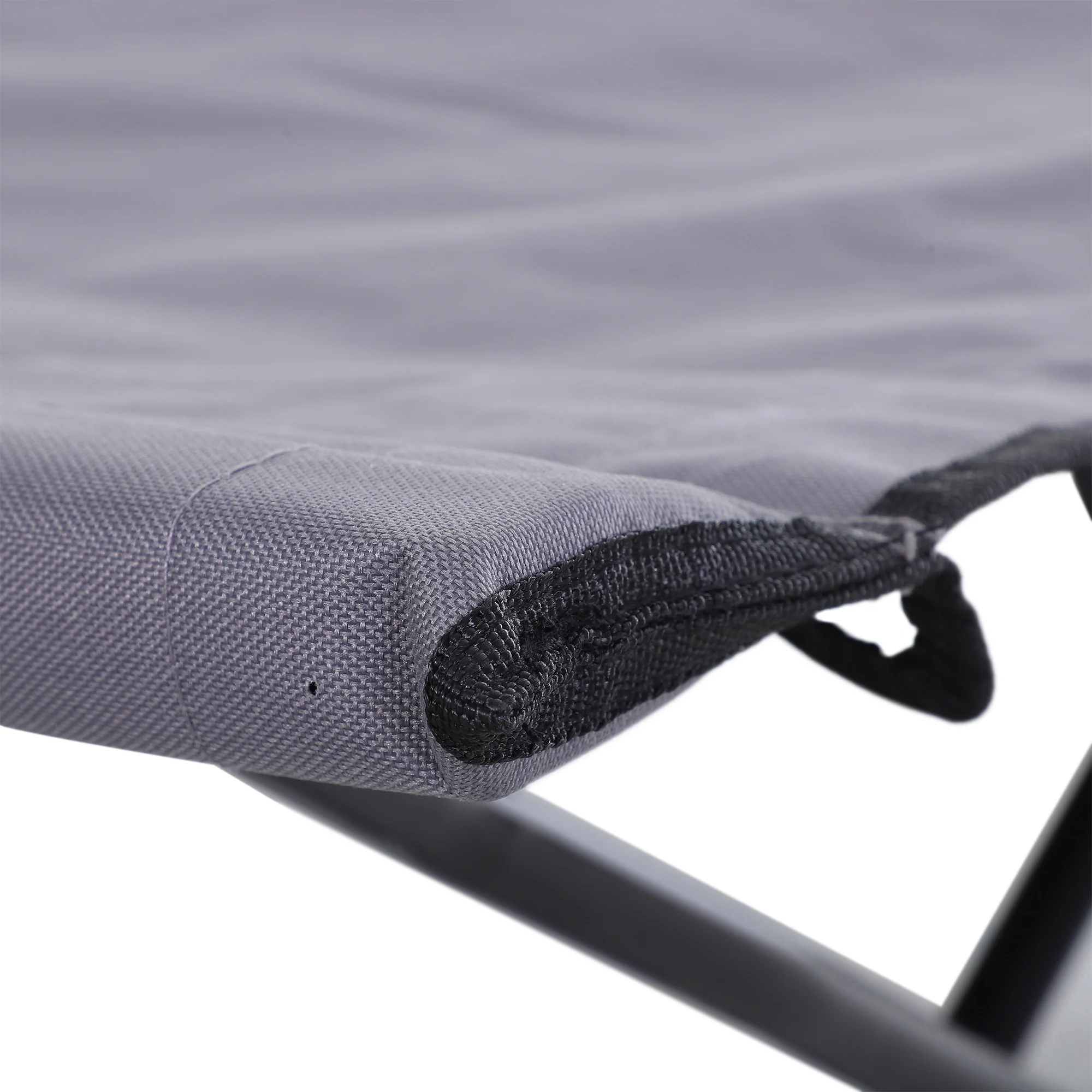 Outsunny Double Camping Folding Cot Outdoor Portable Sunbed, Grey - Image 17