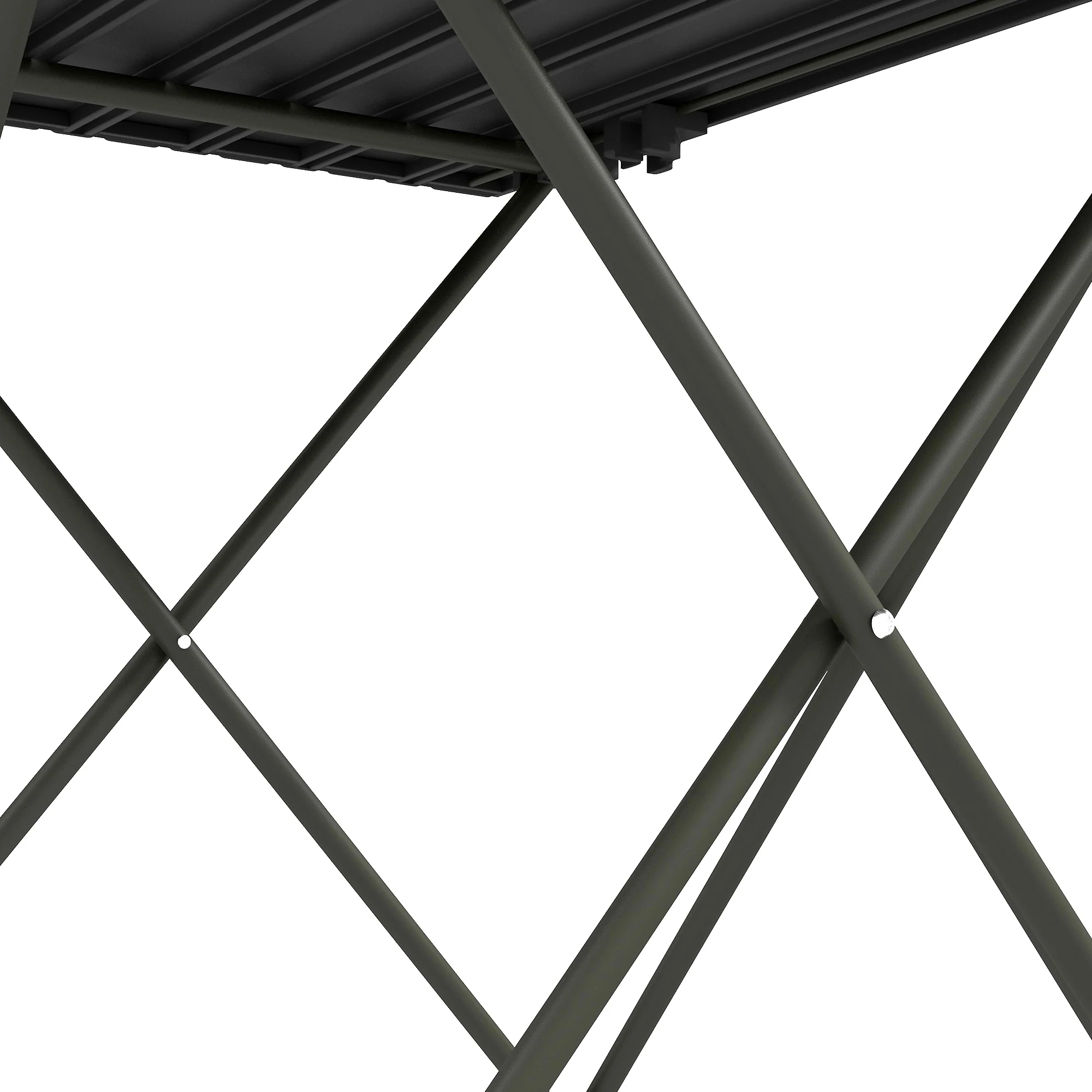 Outsunny Folding Camping Table for Outdoor Camping, Picnic, Hiking, Black - Image 8