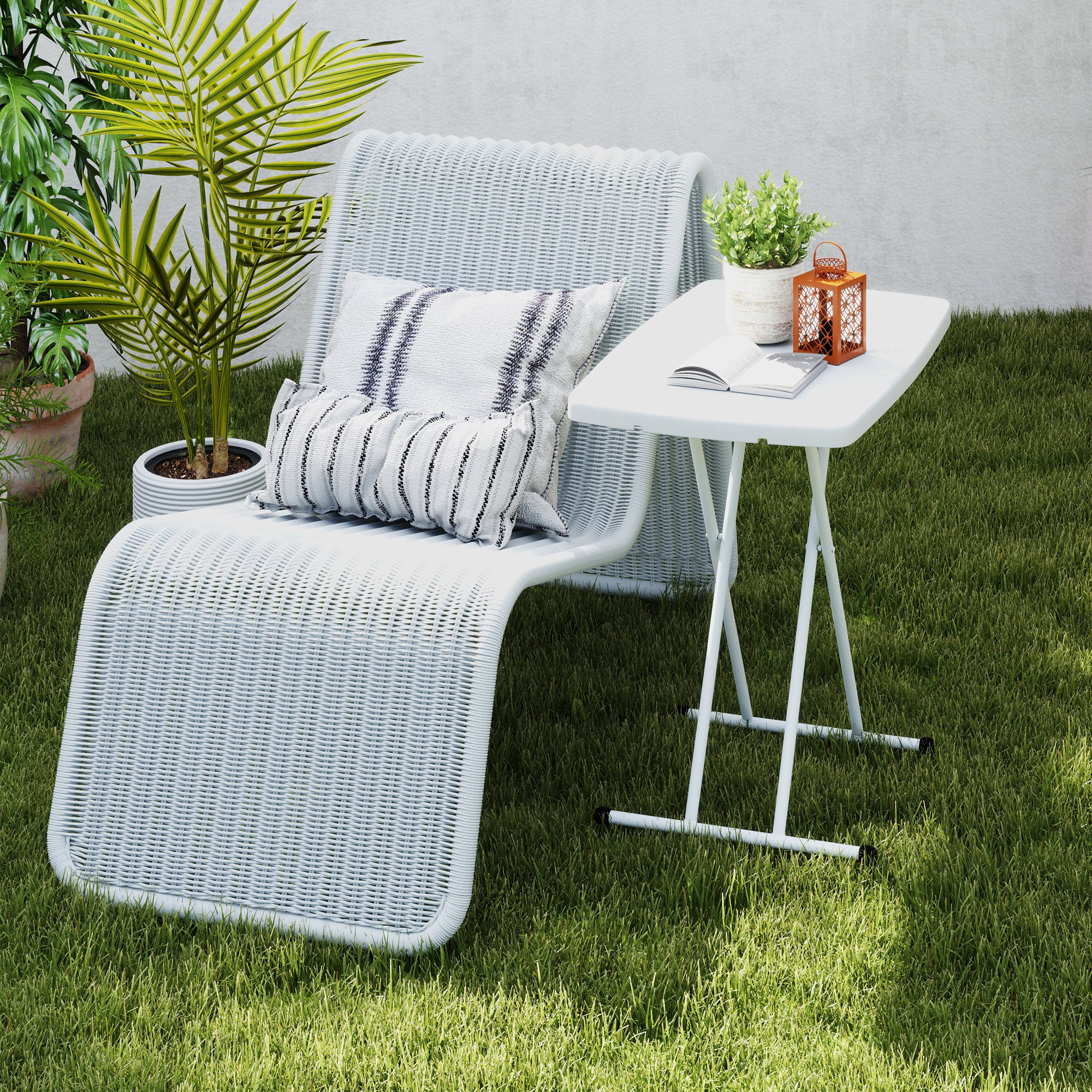 Outsunny Folding Coffee Table, Height Adjustable Bistro Table - Image 18