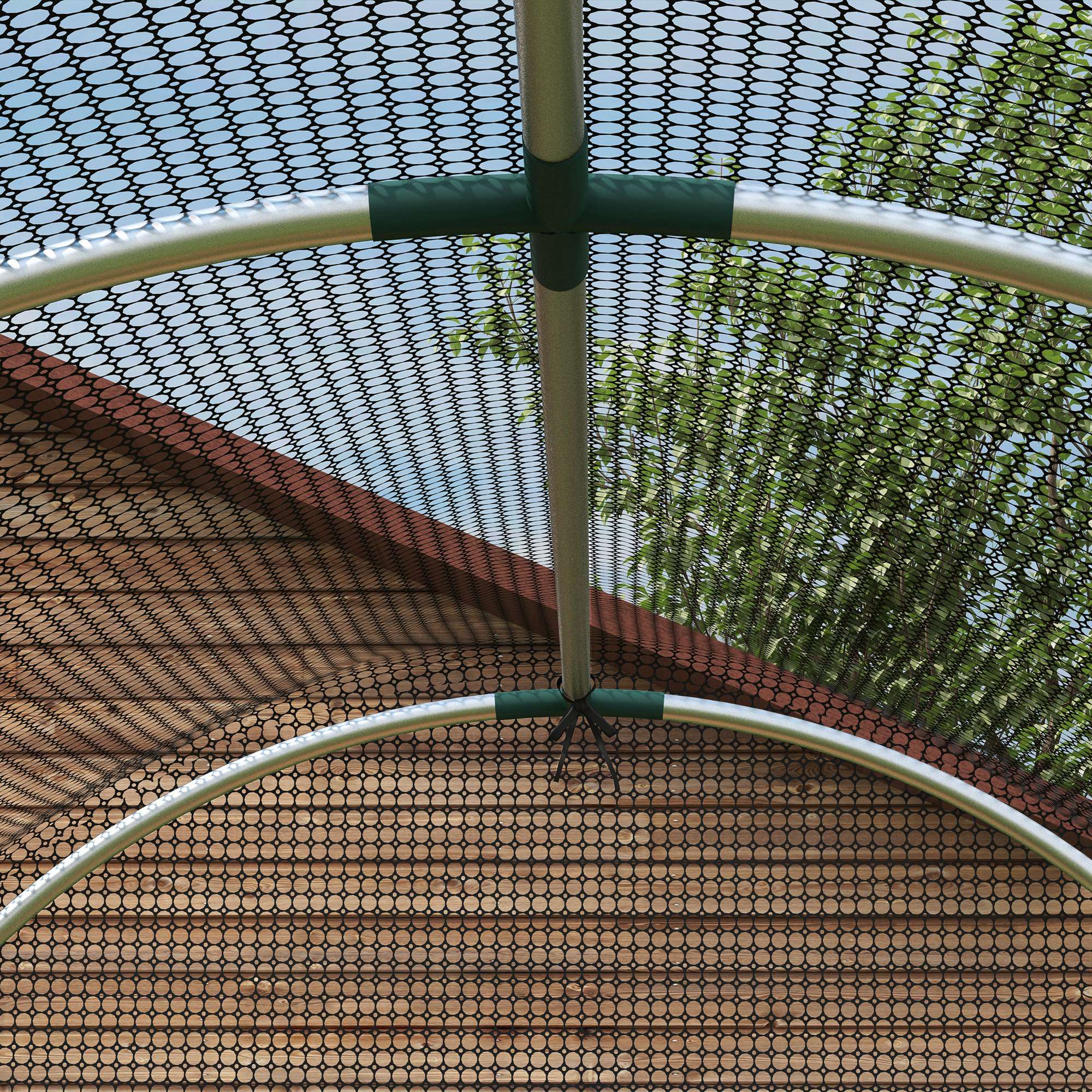 Outsunny Fruit Cage, Plant Protection Tent, Black - Image 9