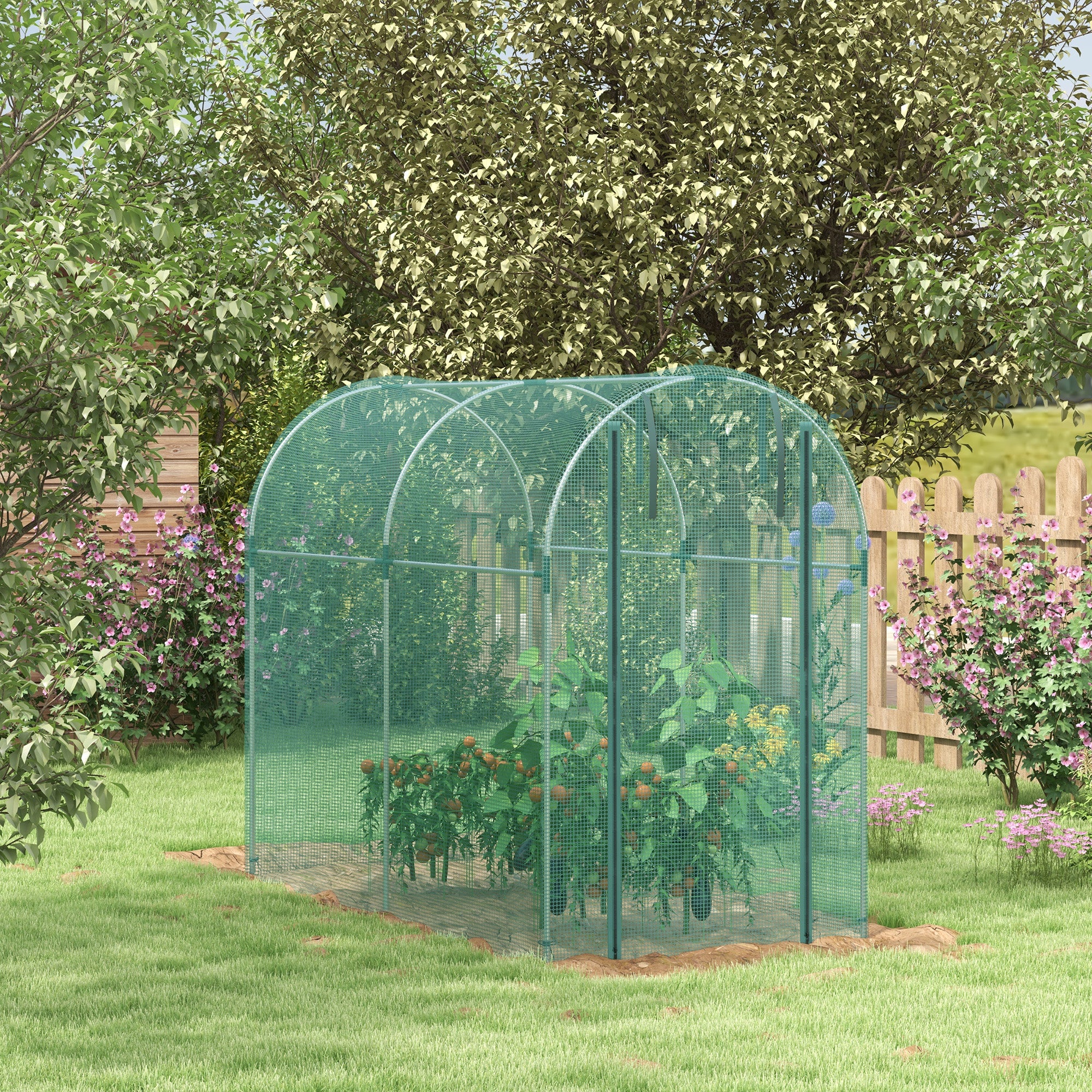 Outsunny Fruit Cage, Plant Protection Tent, Green - Image 11