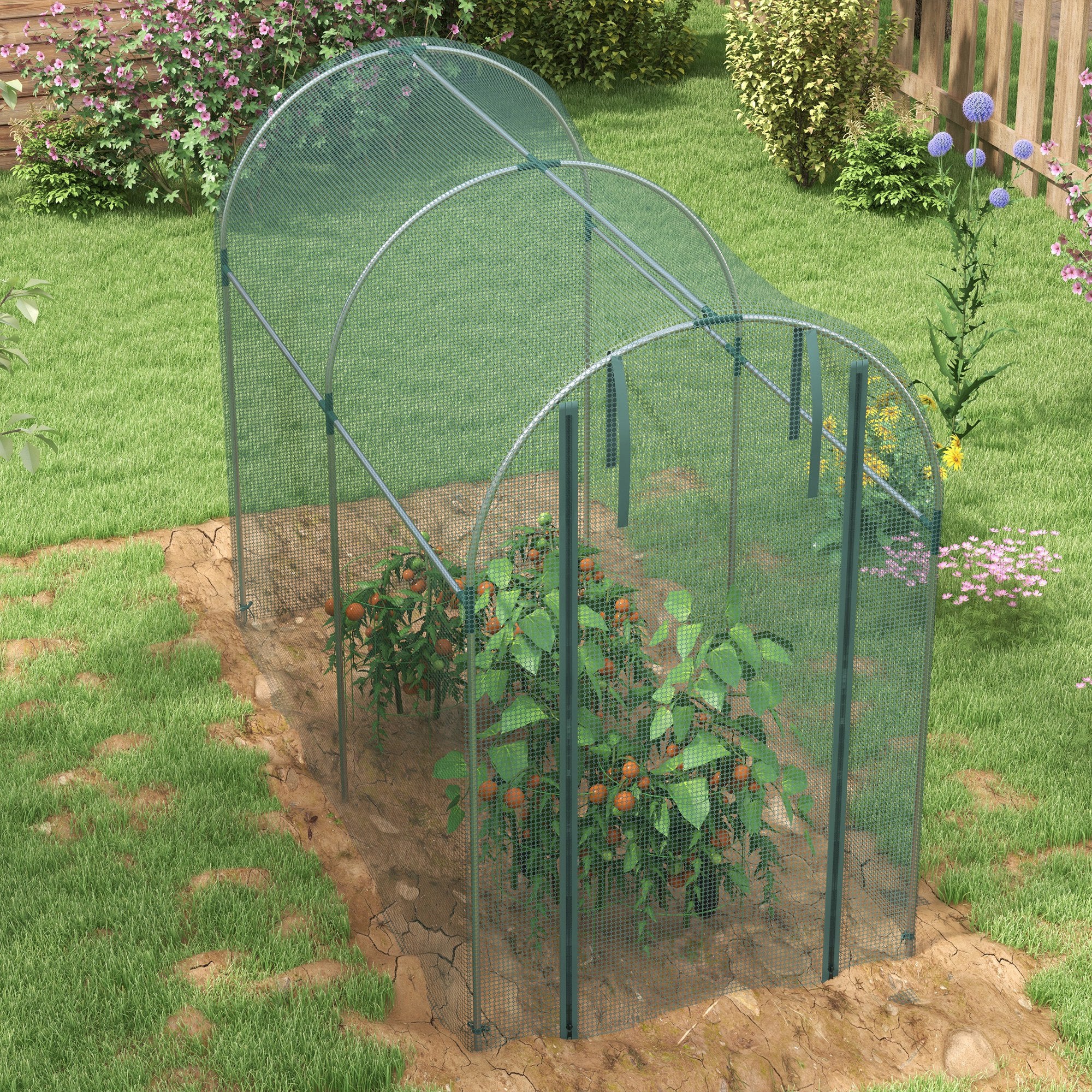 Outsunny Fruit Cage, Plant Protection Tent, Green - Image 17