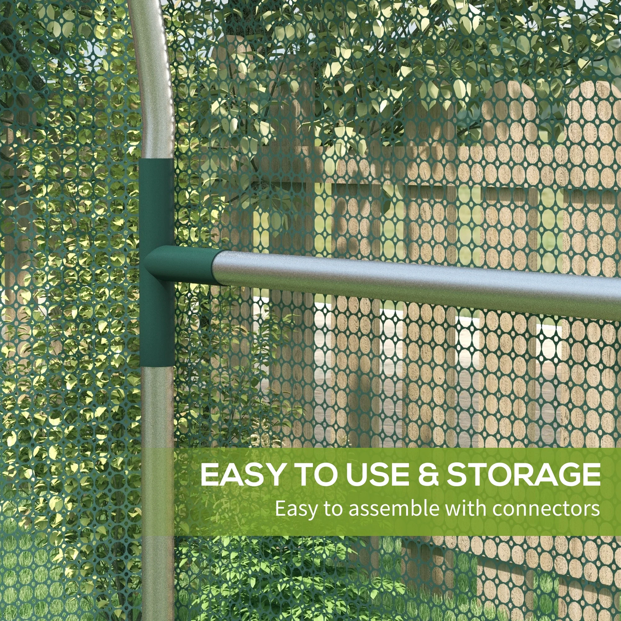 Outsunny Fruit Cage, Plant Protection Tent, Green - Image 4