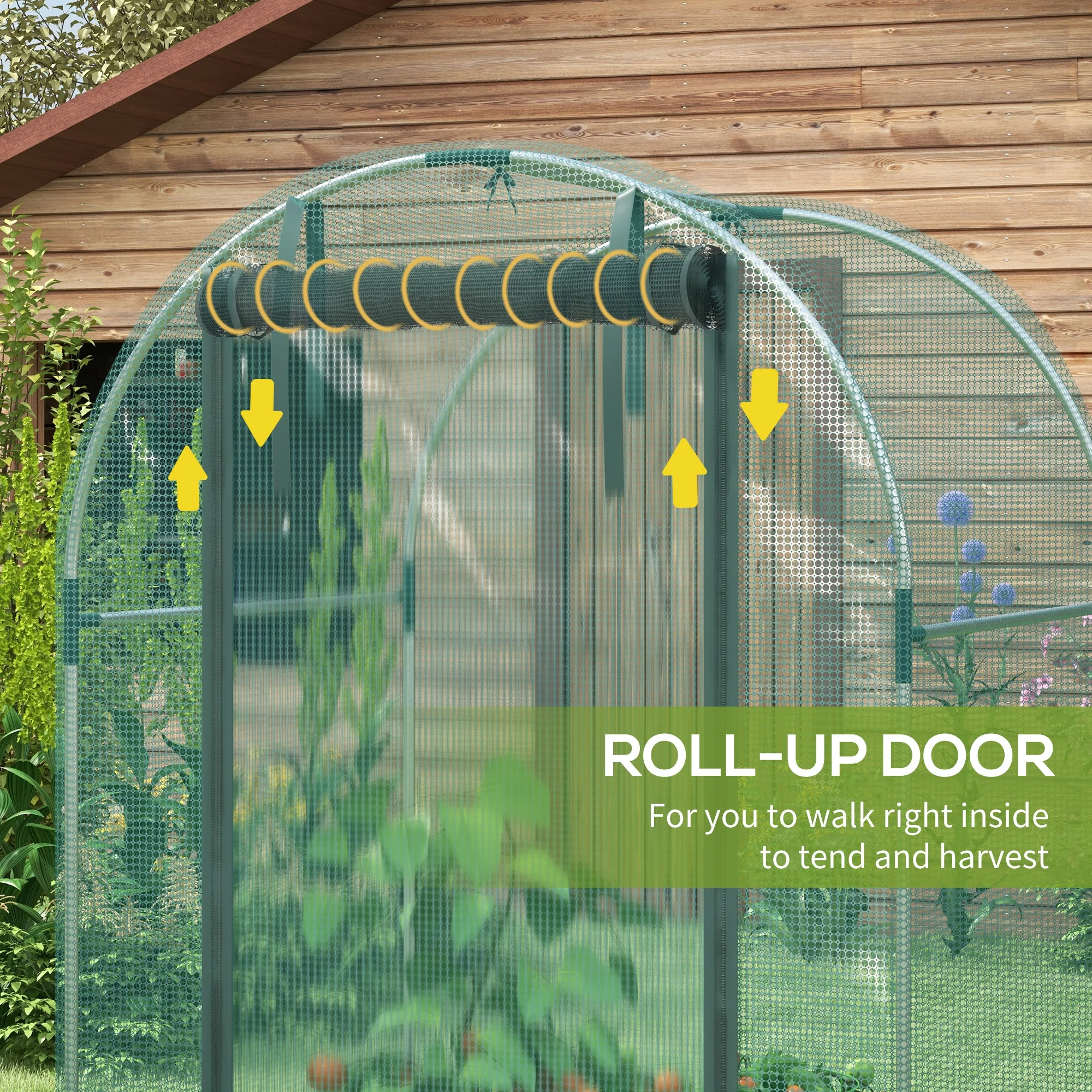 Outsunny Fruit Cage, Plant Protection Tent, Green - Image 6