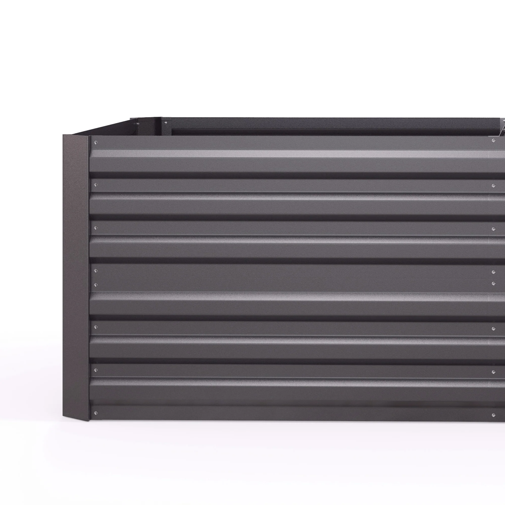 Outsunny Galvanised Steel Outdoor Raised Bed w/ Reinforced Rods, Dark Grey - Image 7
